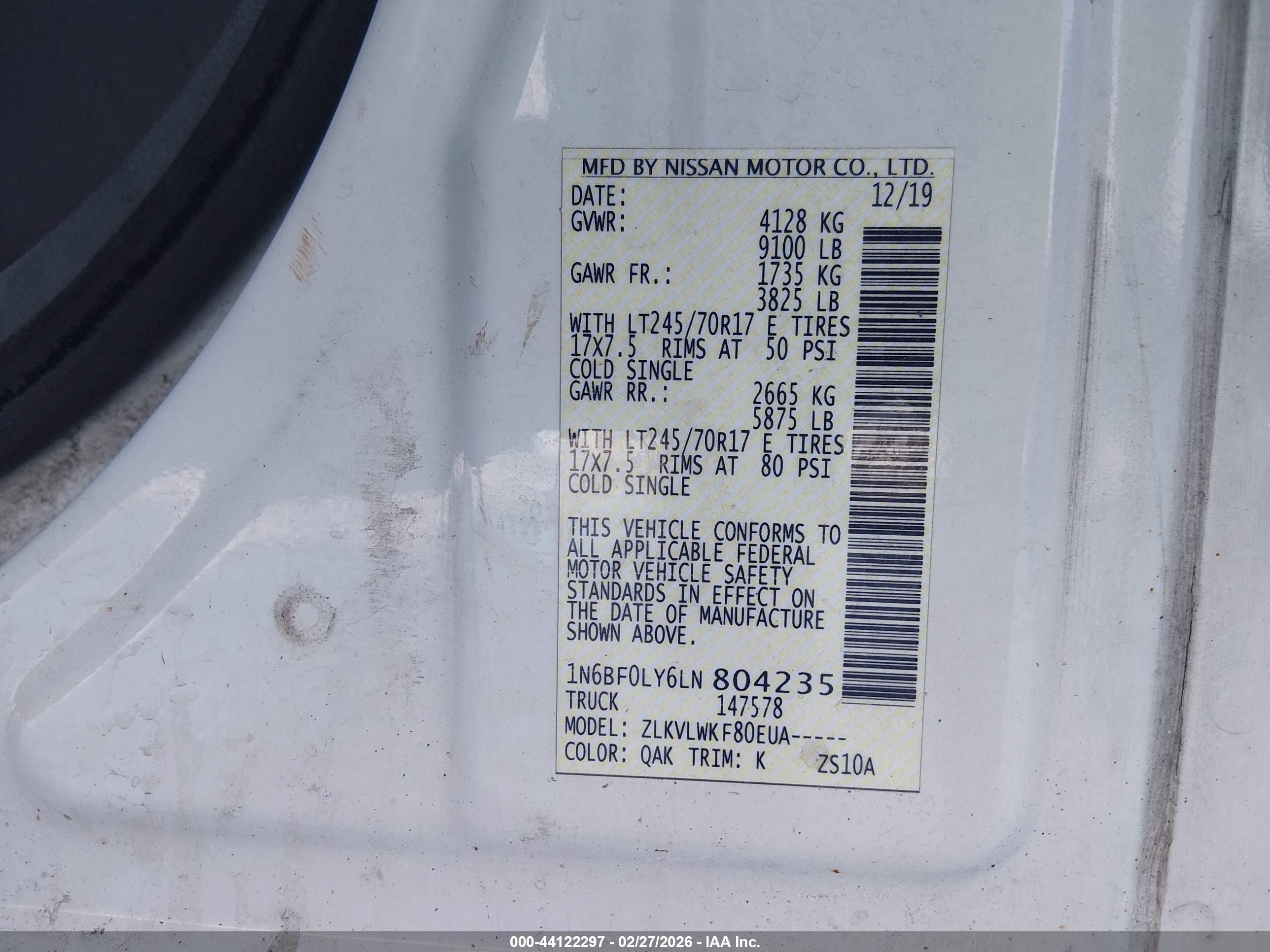 NISSAN NV image 9