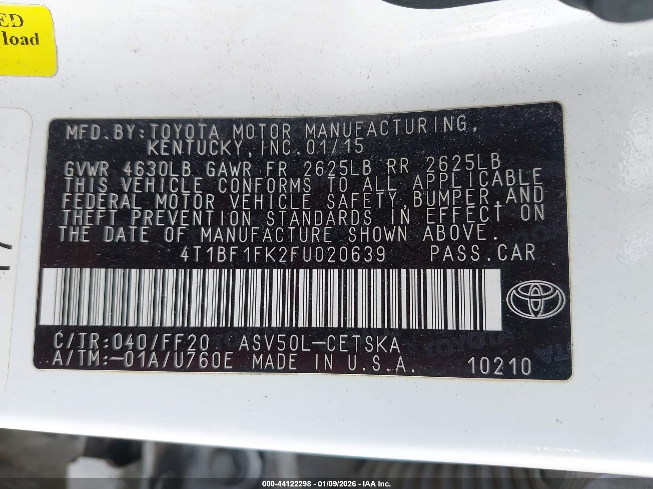 TOYOTA CAMRY image 9