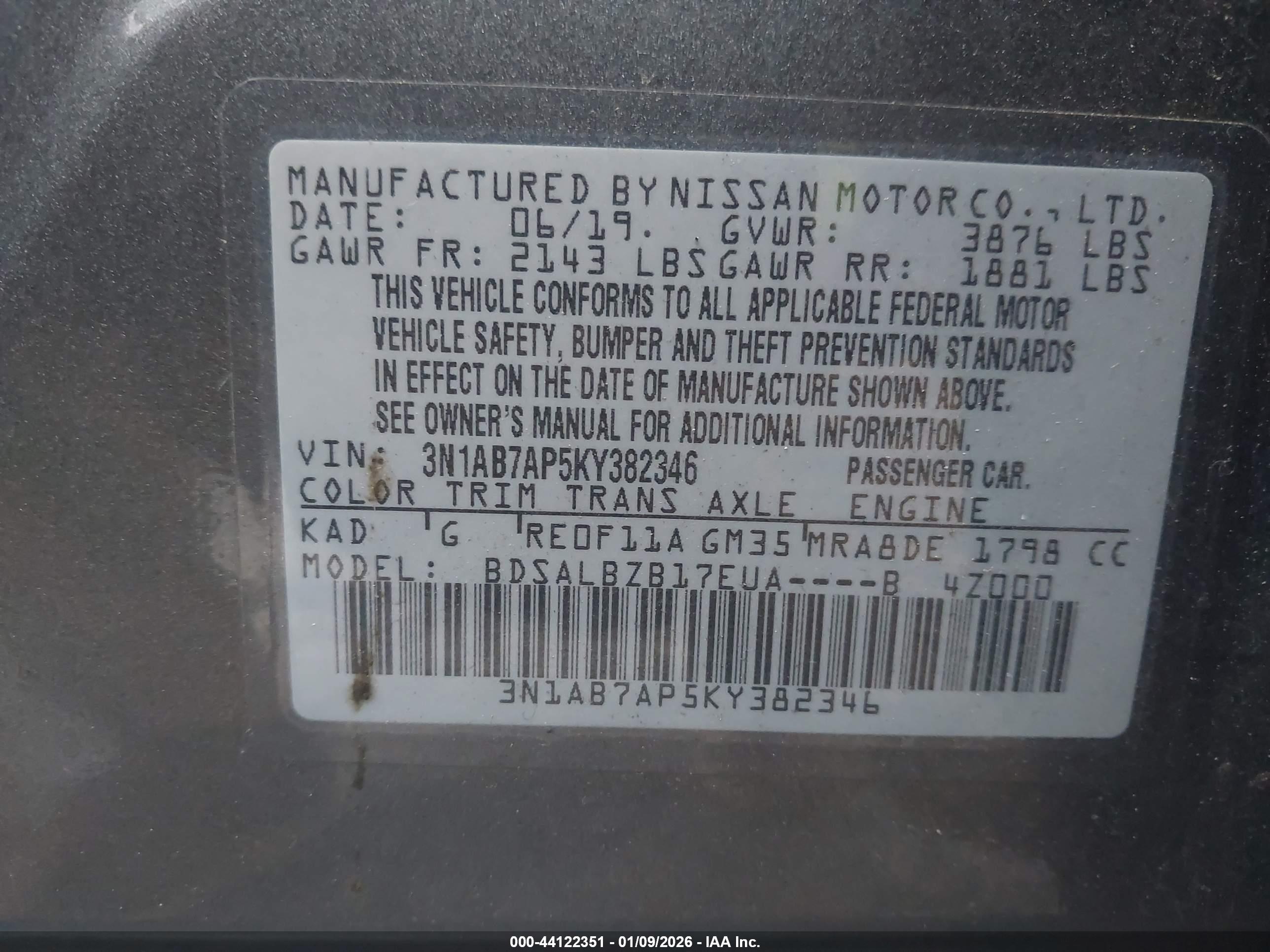 NISSAN SENTRA image 9
