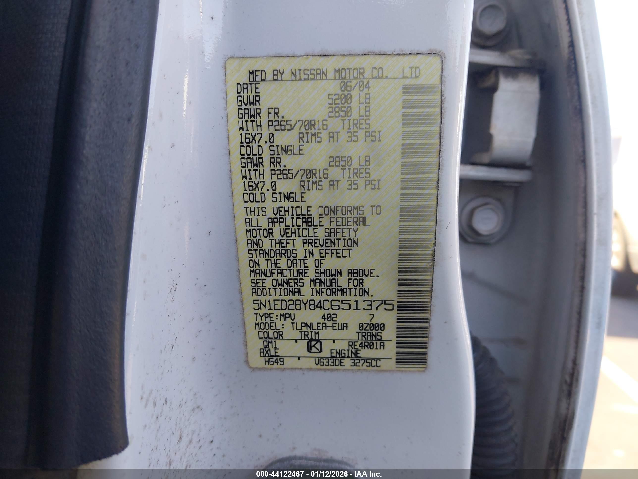 NISSAN XTERRA image 9