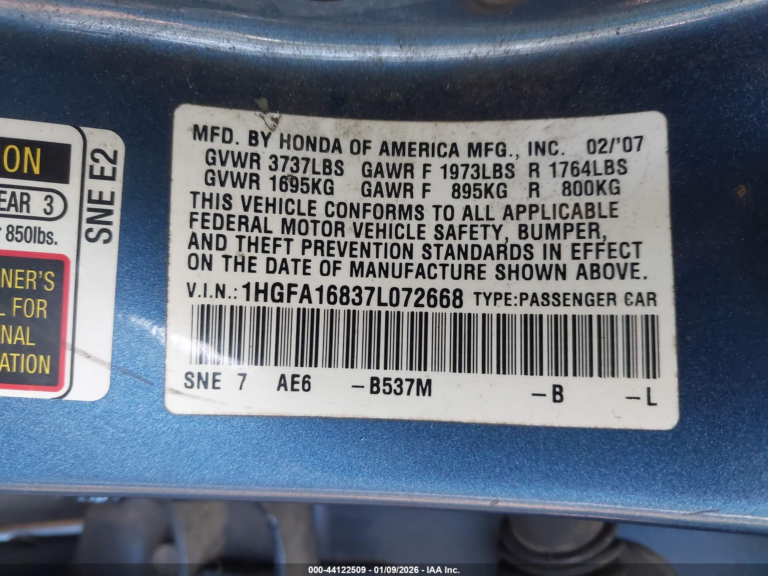 HONDA CIVIC image 9