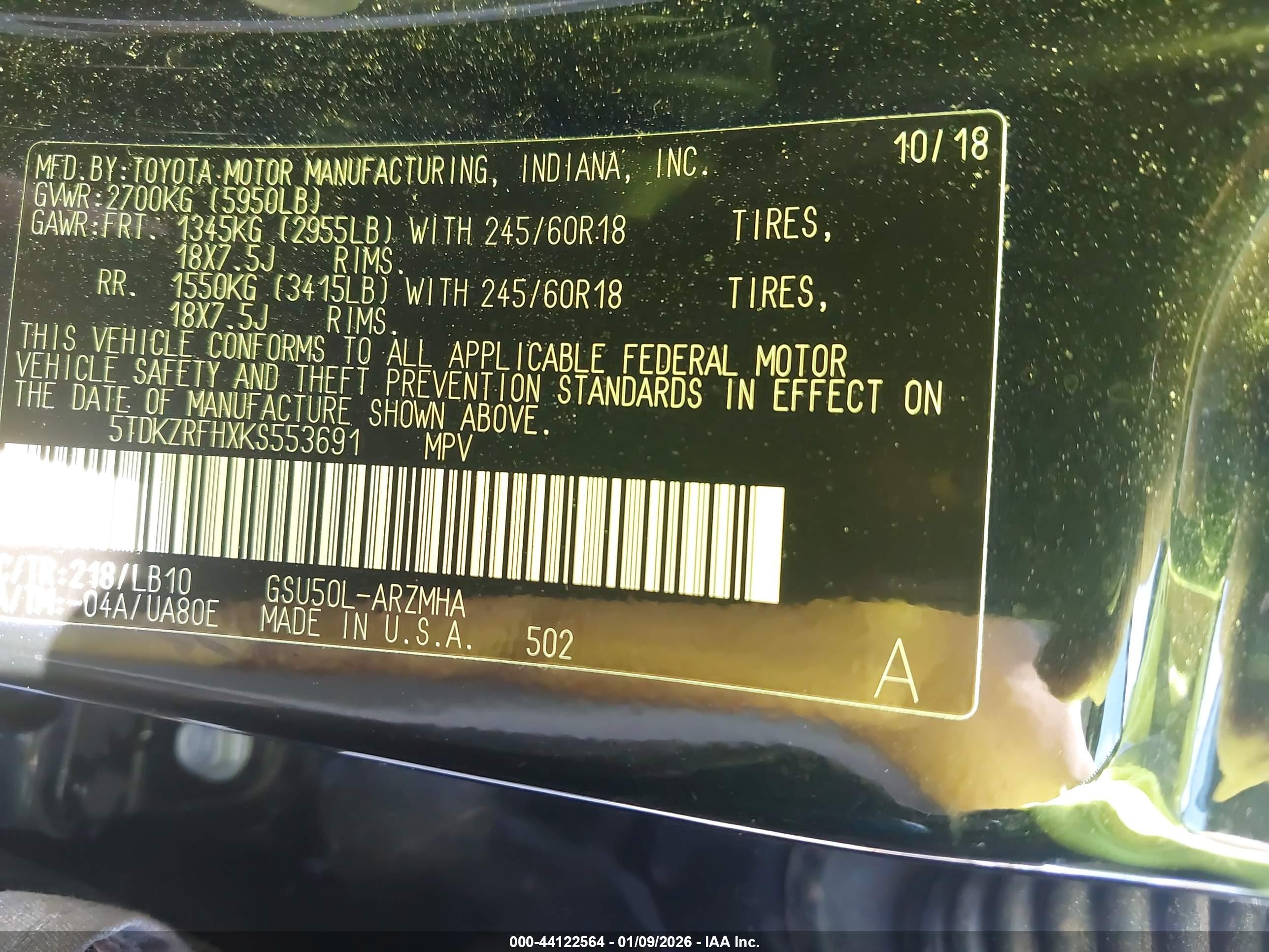 TOYOTA HIGHLANDER image 9