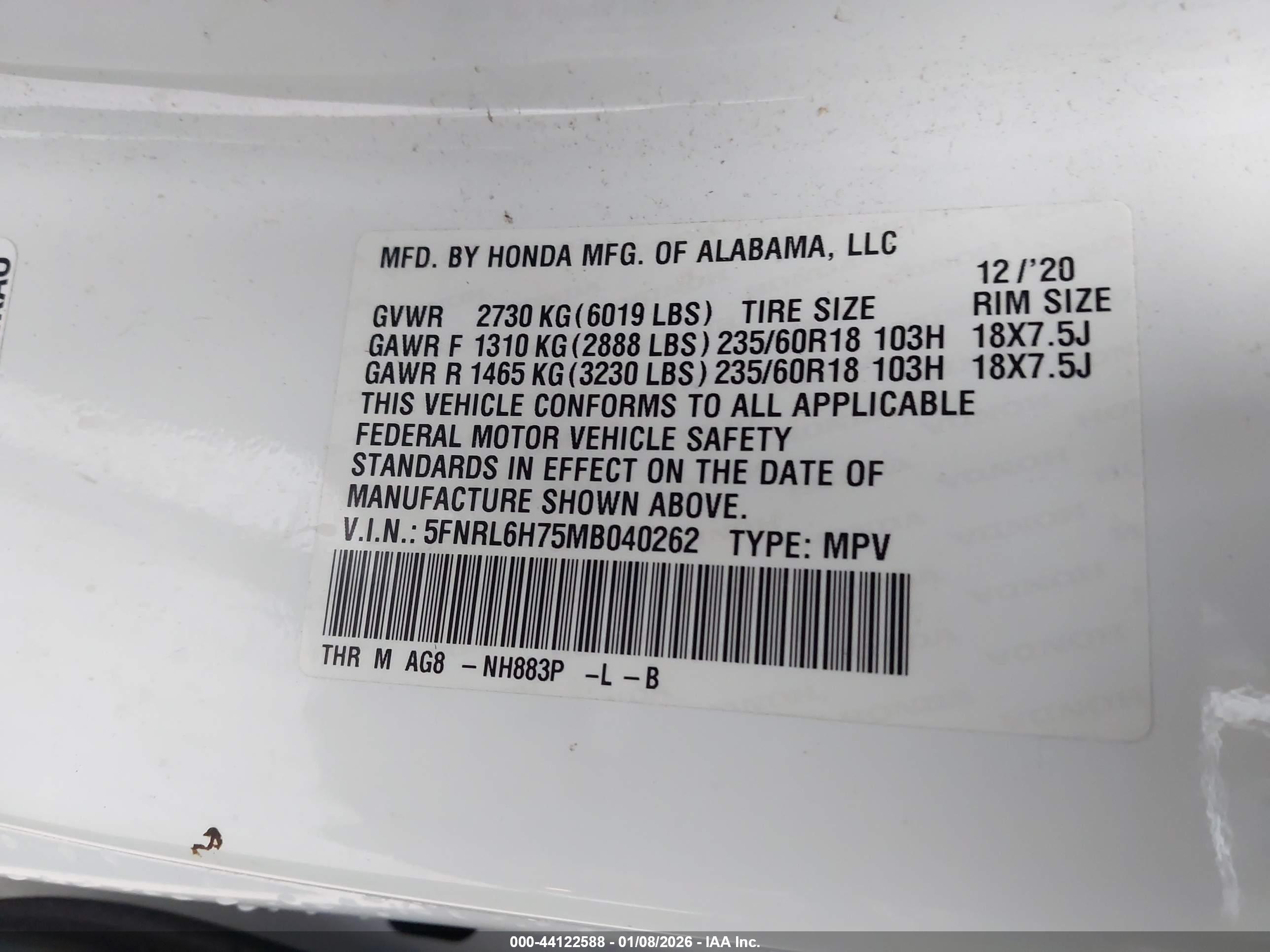 HONDA ODYSSEY image 9