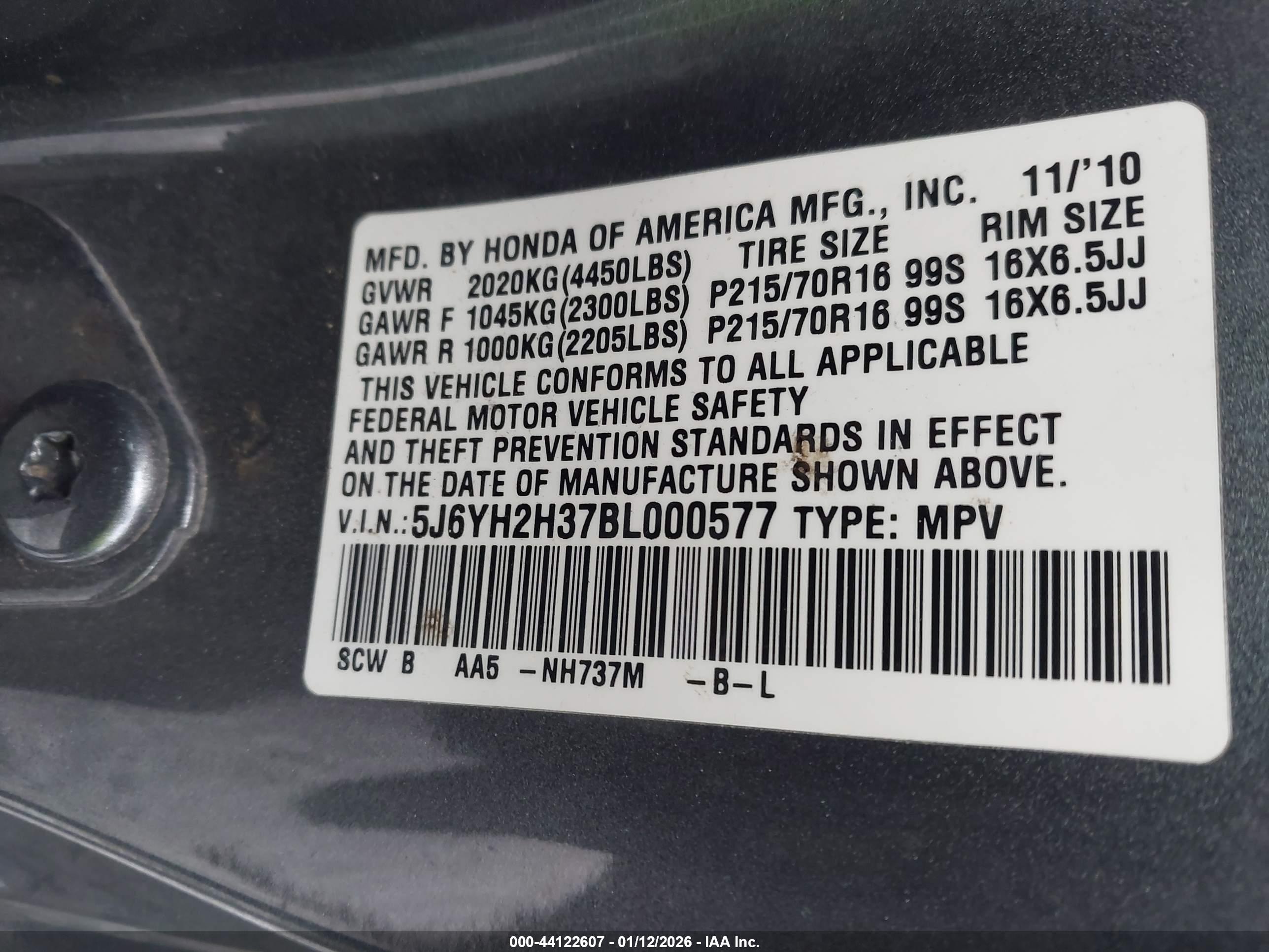 HONDA ELEMENT image 9