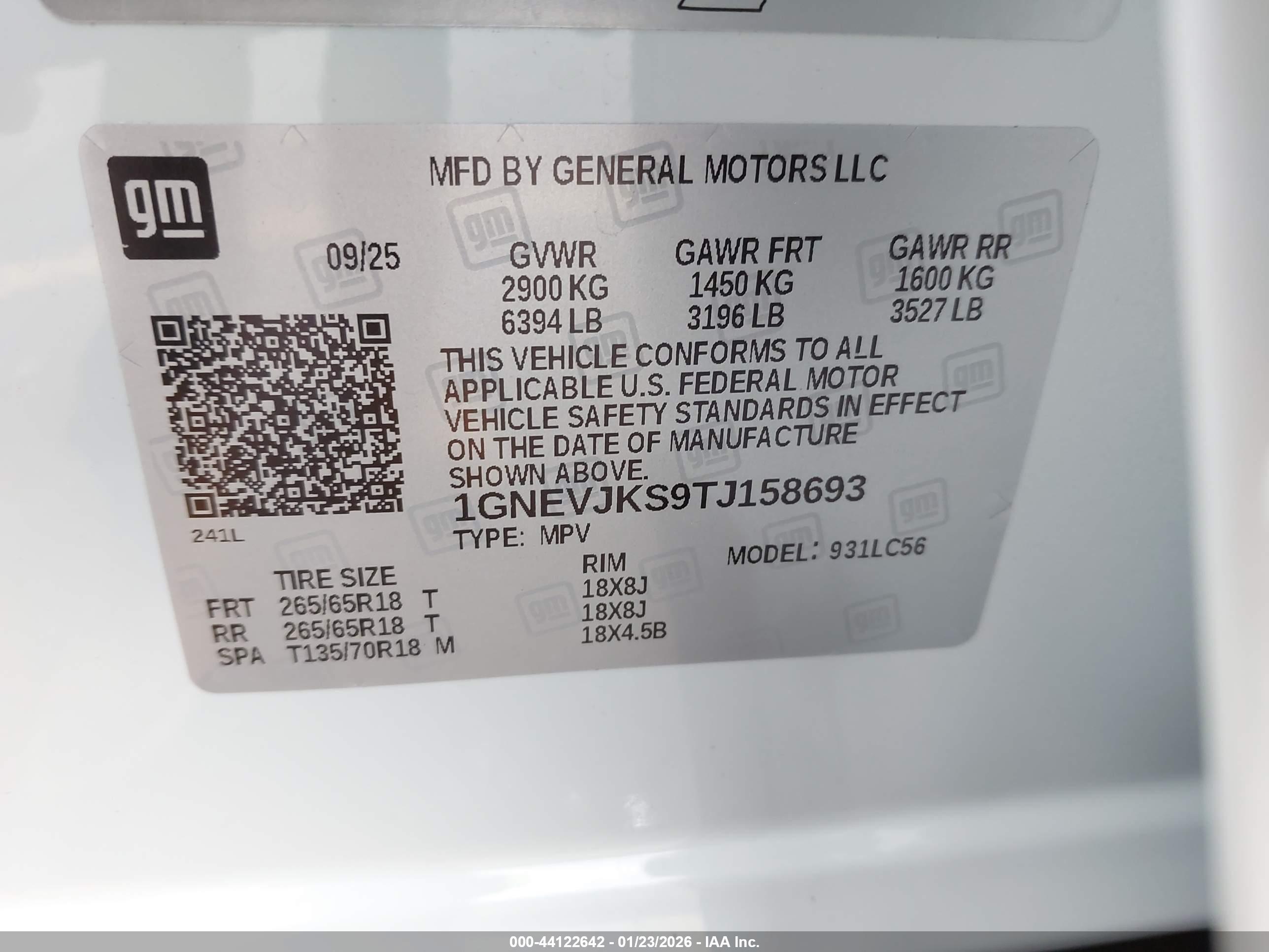 CHEVROLET TRAVERSE image 9