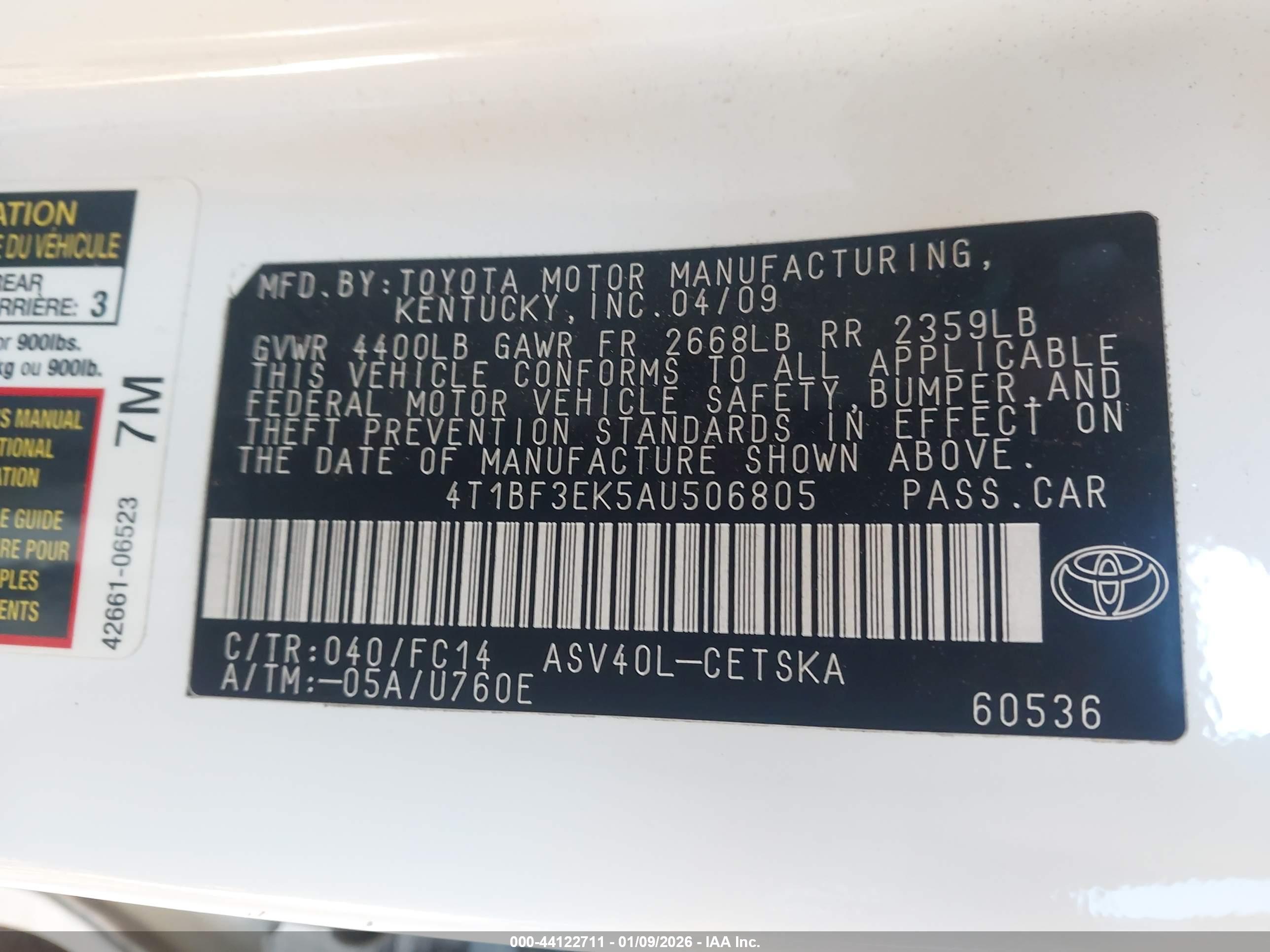 TOYOTA CAMRY image 9