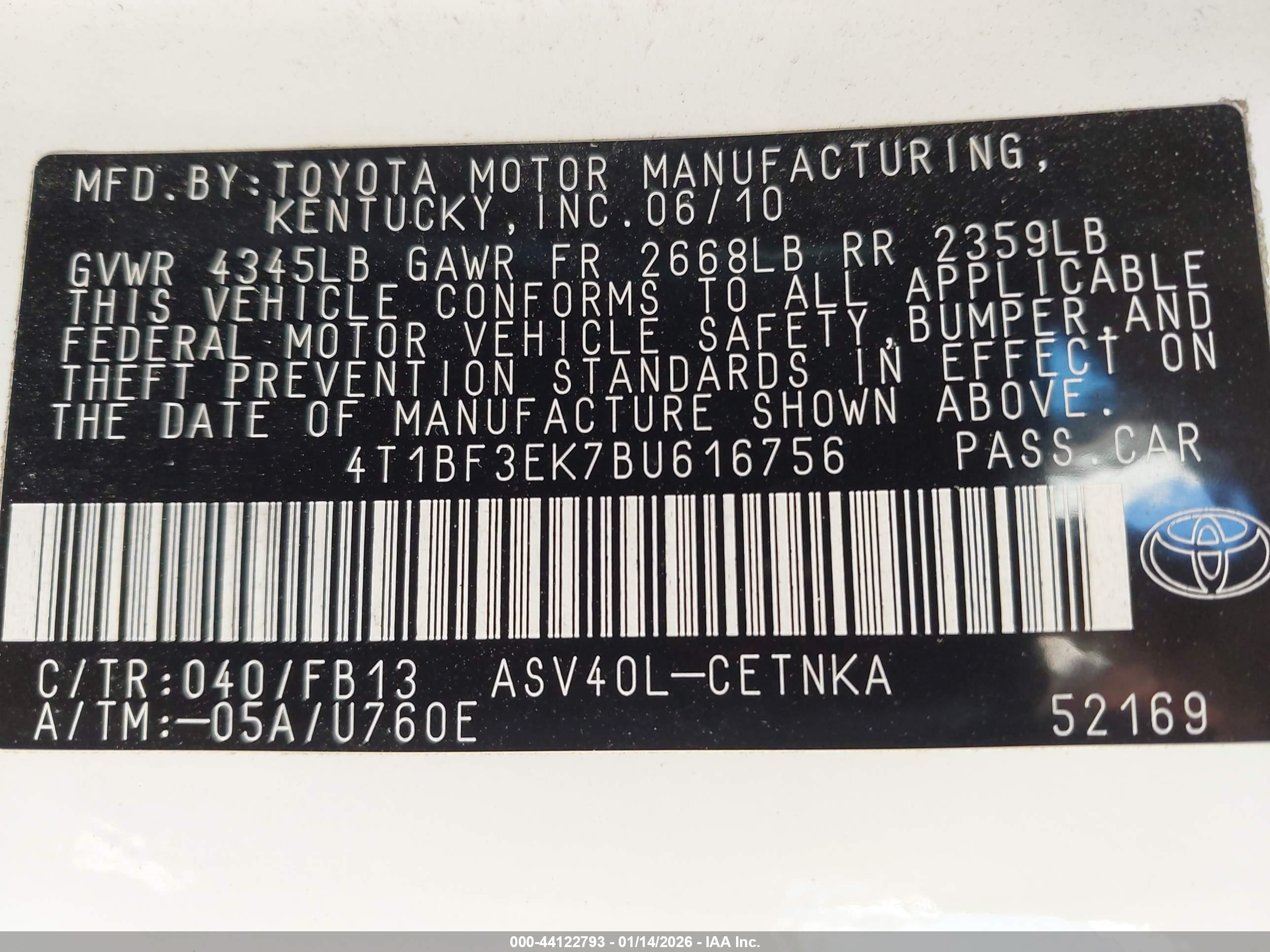 TOYOTA CAMRY image 9