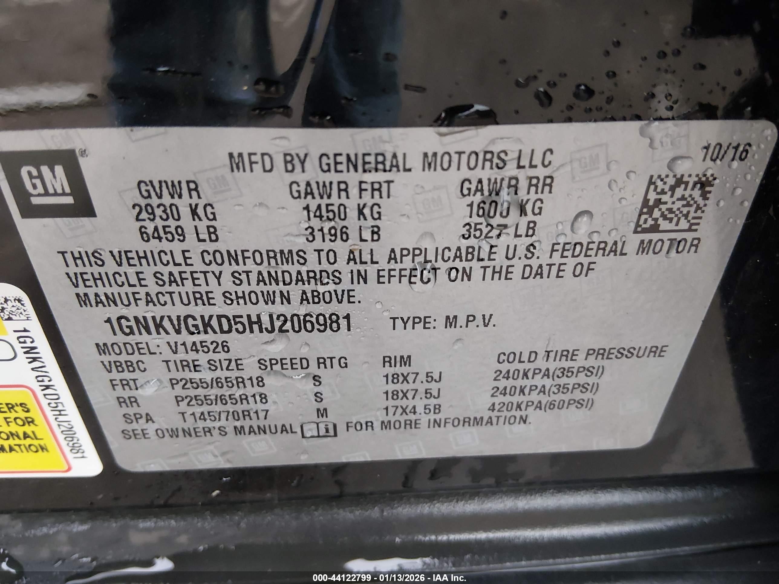 CHEVROLET TRAVERSE image 9