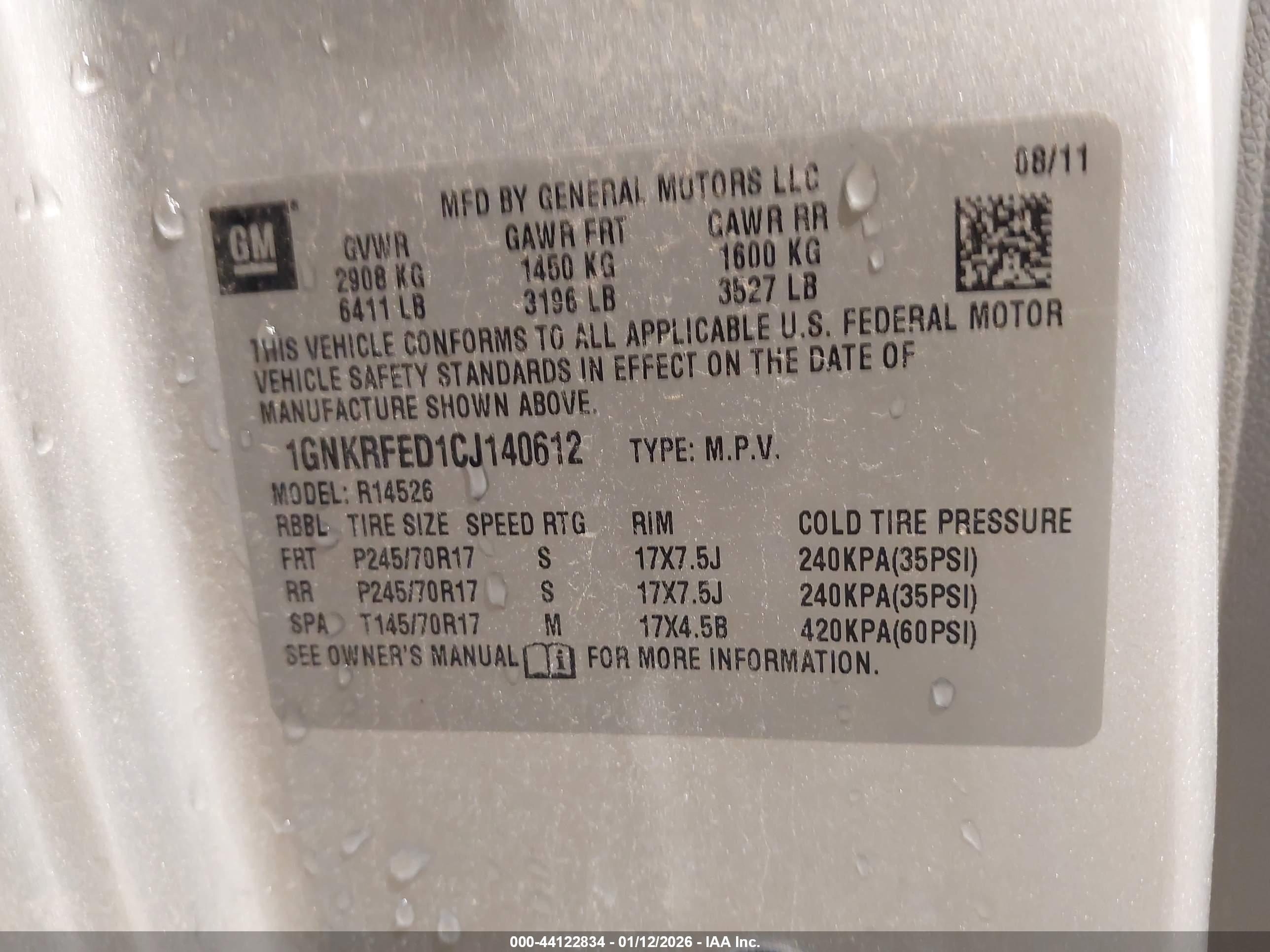 CHEVROLET TRAVERSE image 9