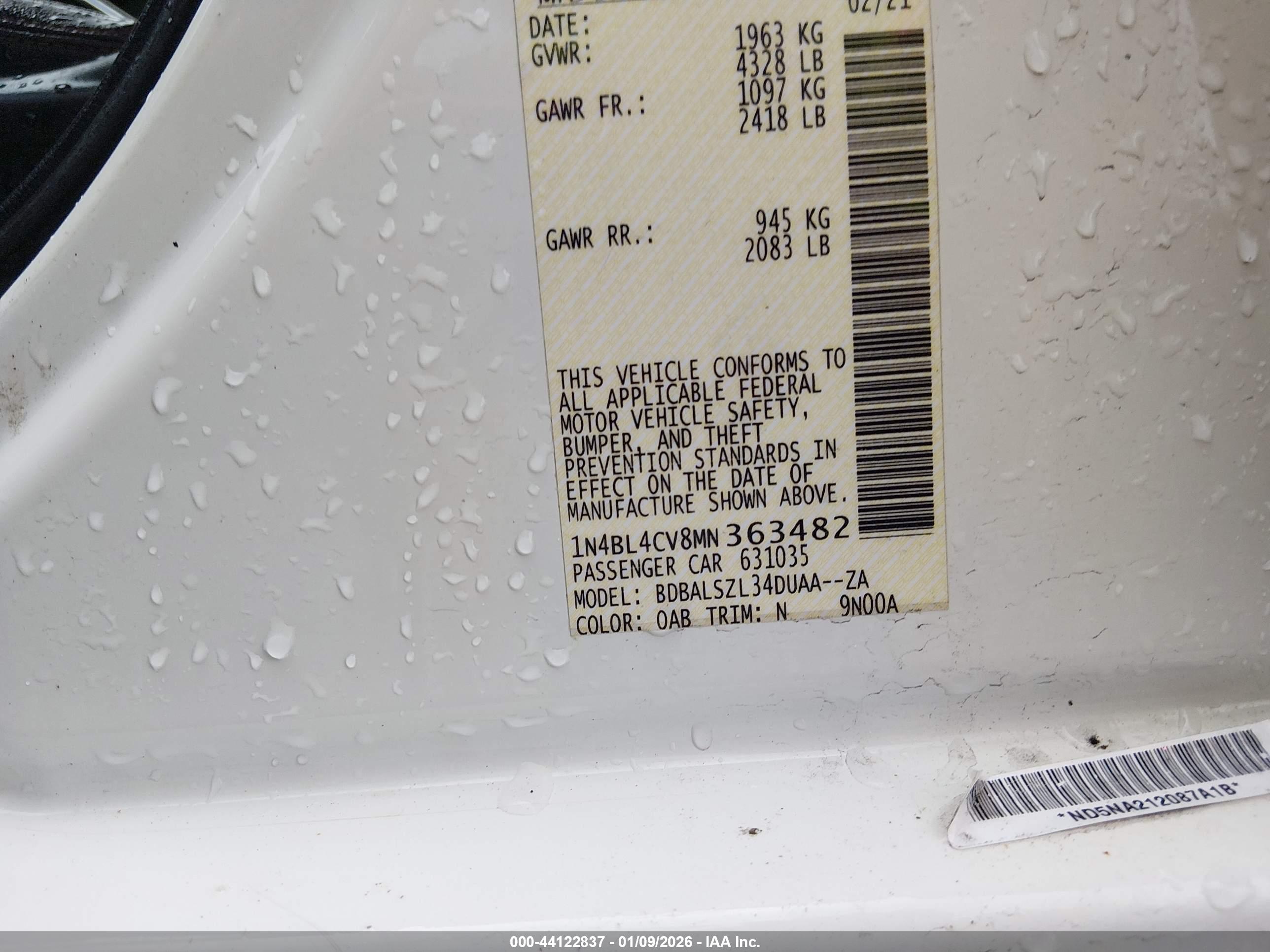 NISSAN ALTIMA image 9