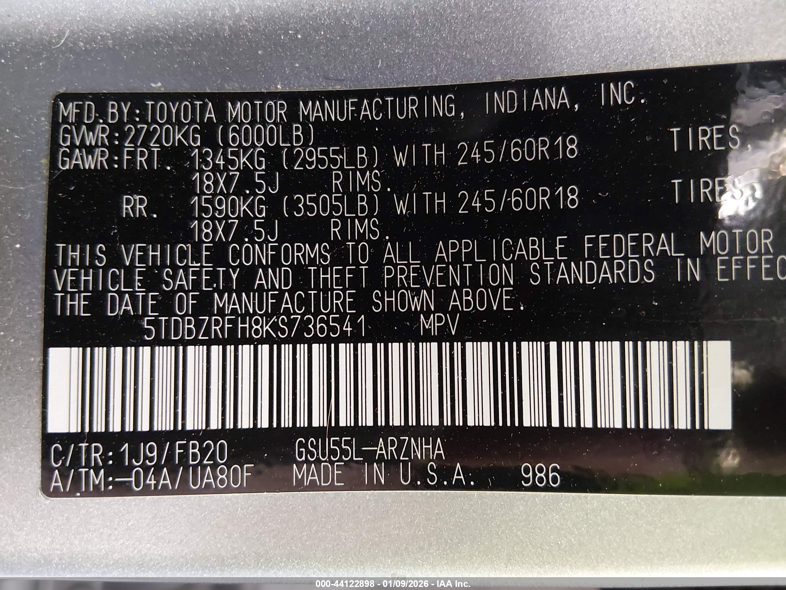 TOYOTA HIGHLANDER image 9