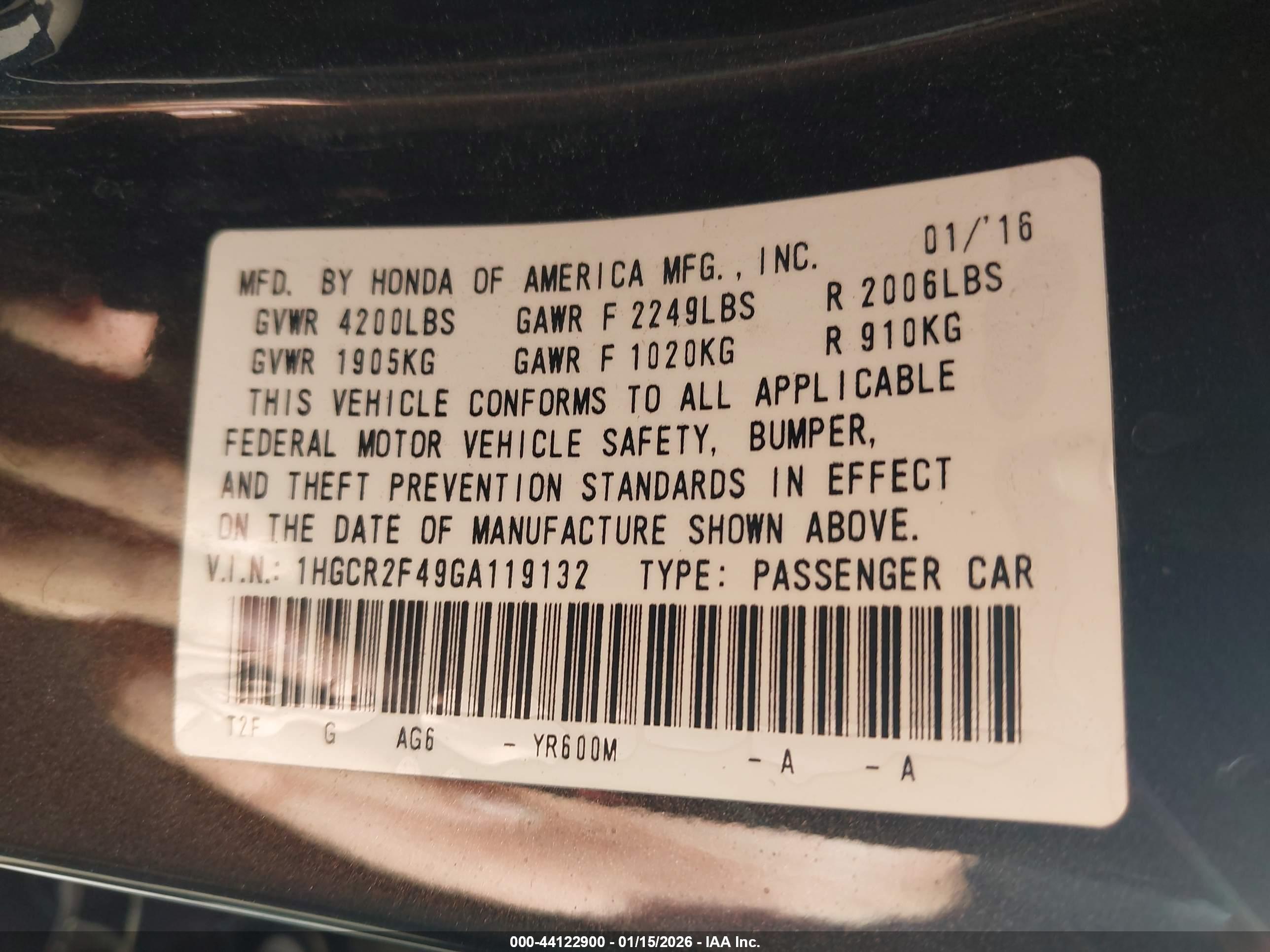 HONDA ACCORD image 9
