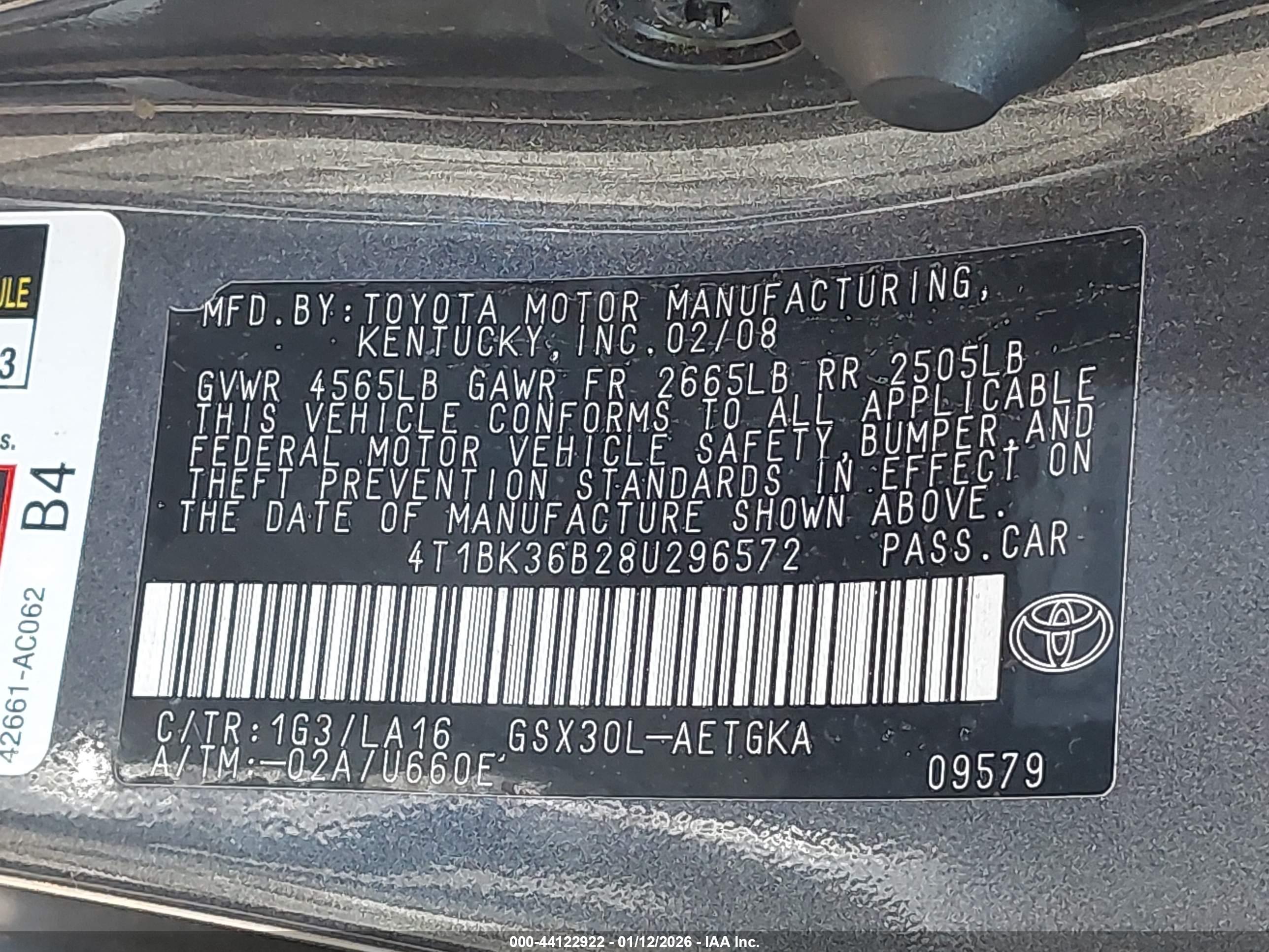 TOYOTA AVALON image 9