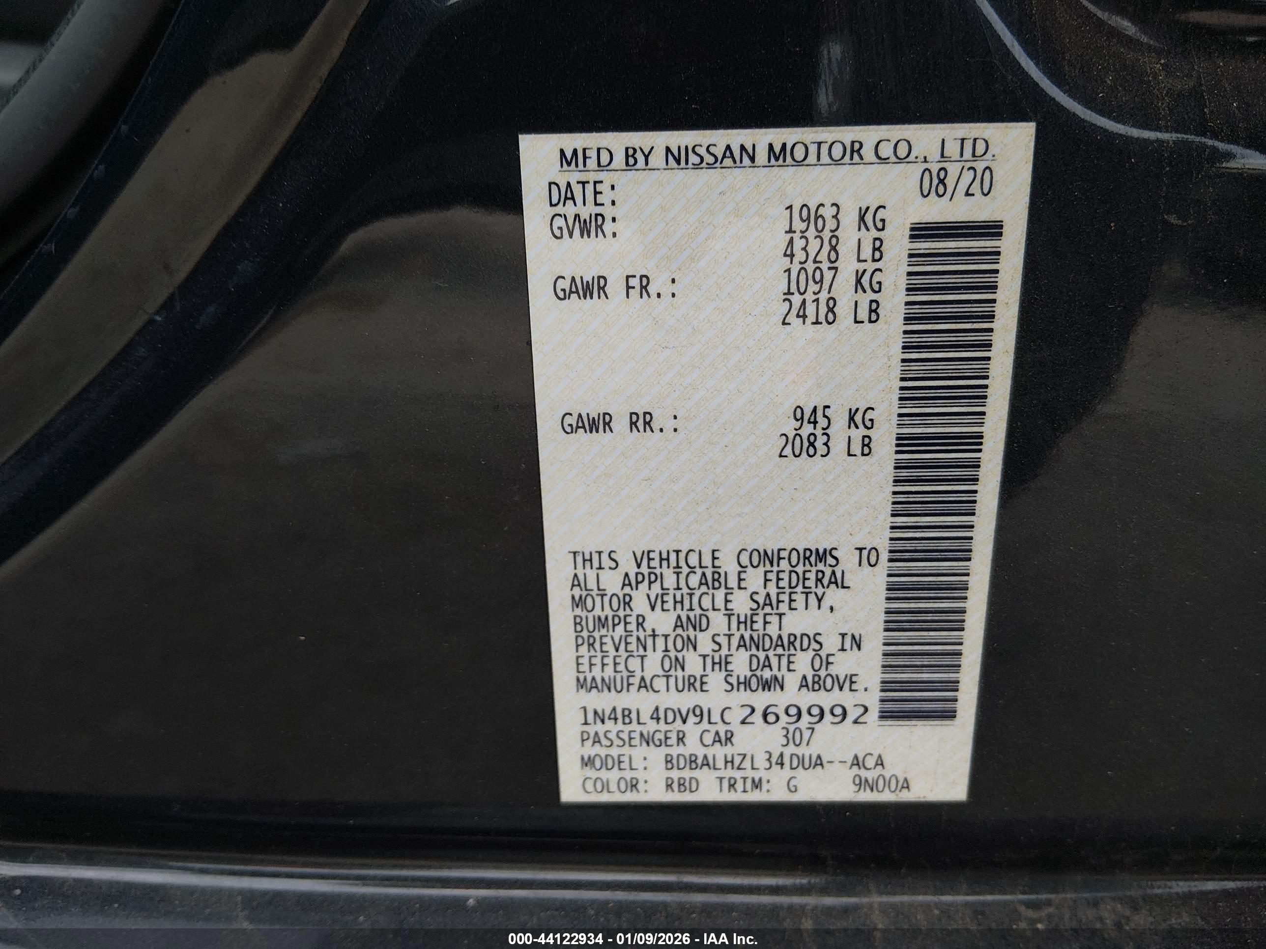 NISSAN ALTIMA image 9