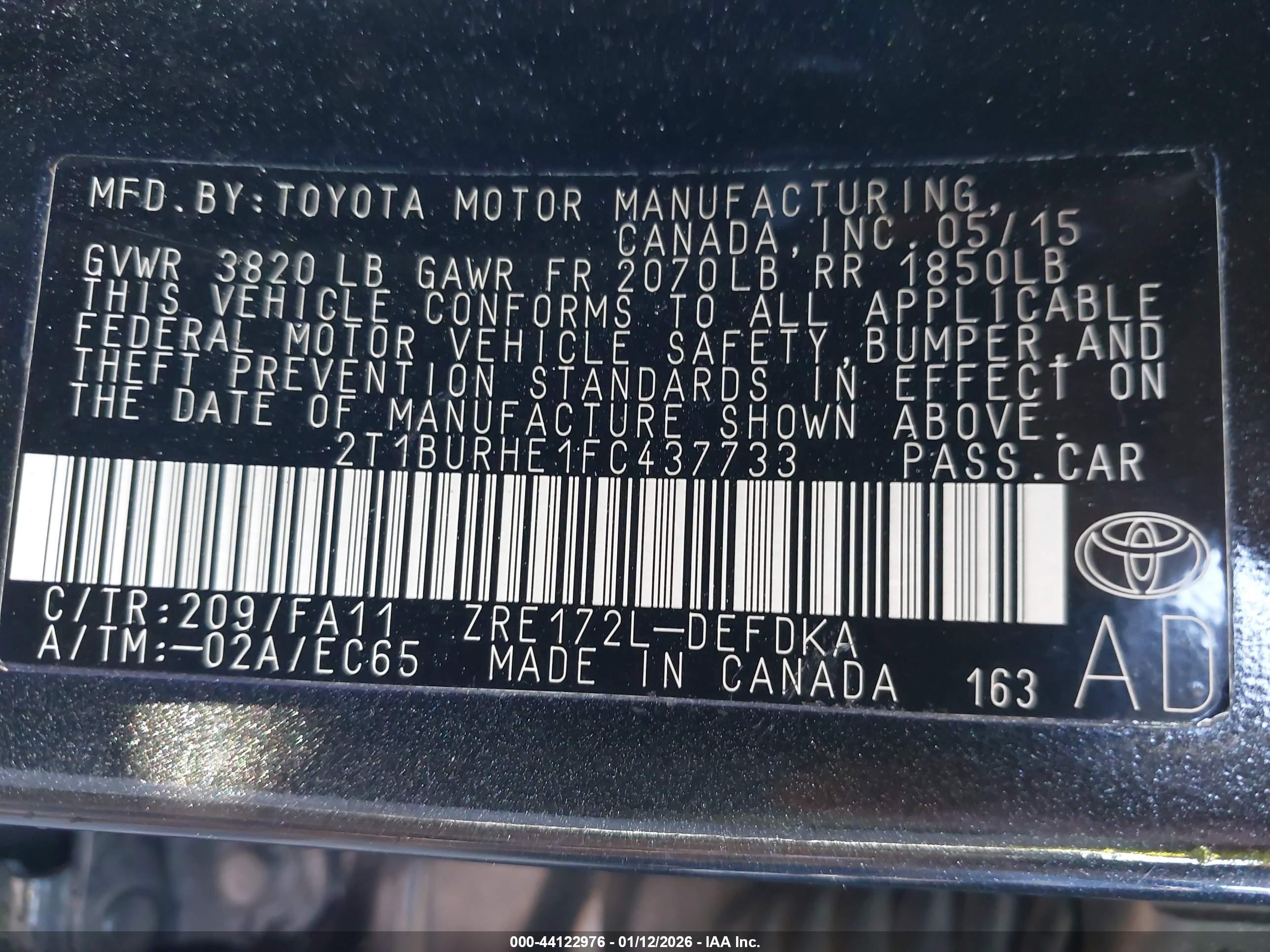 TOYOTA COROLLA image 9