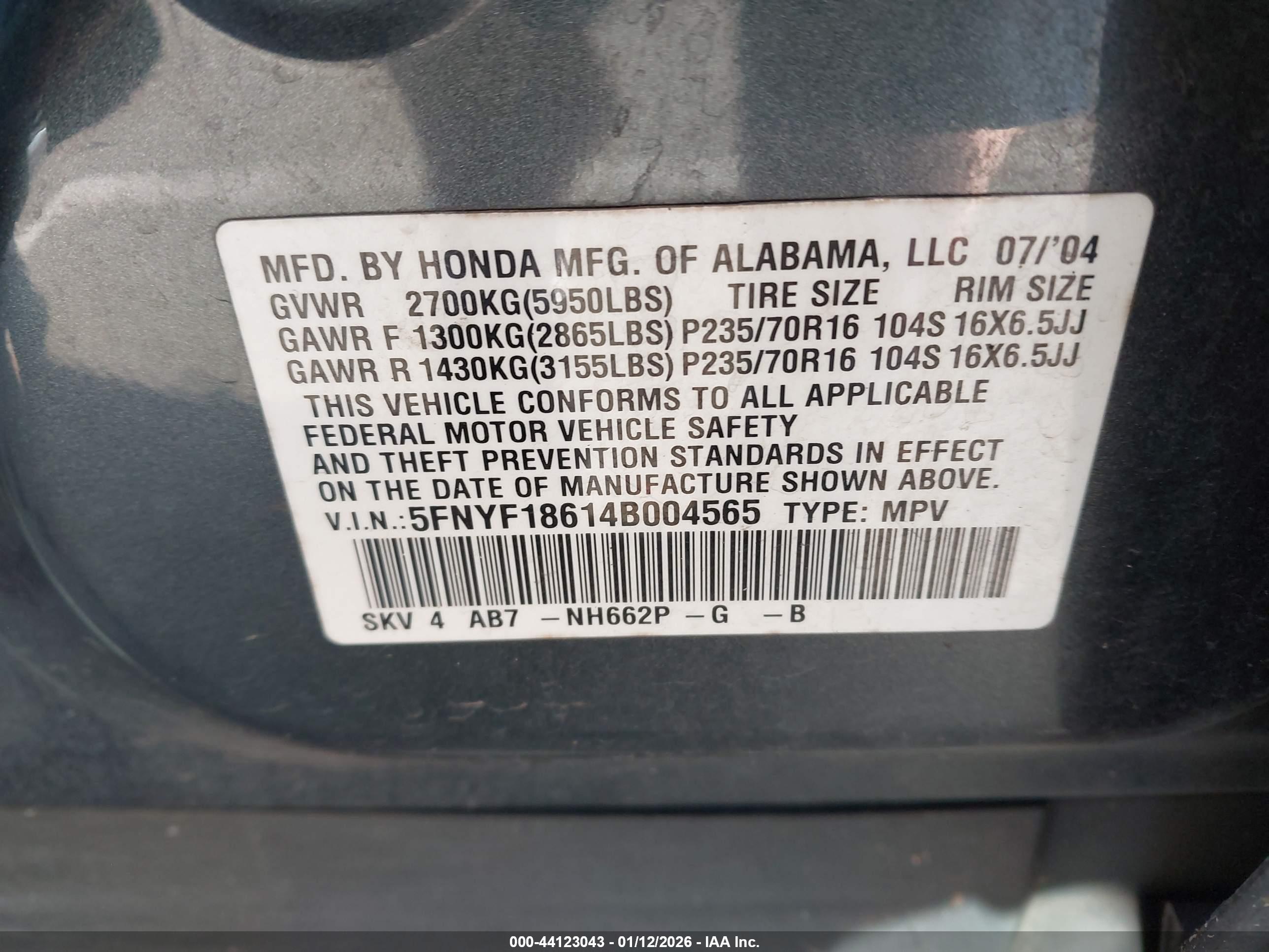 HONDA PILOT image 9