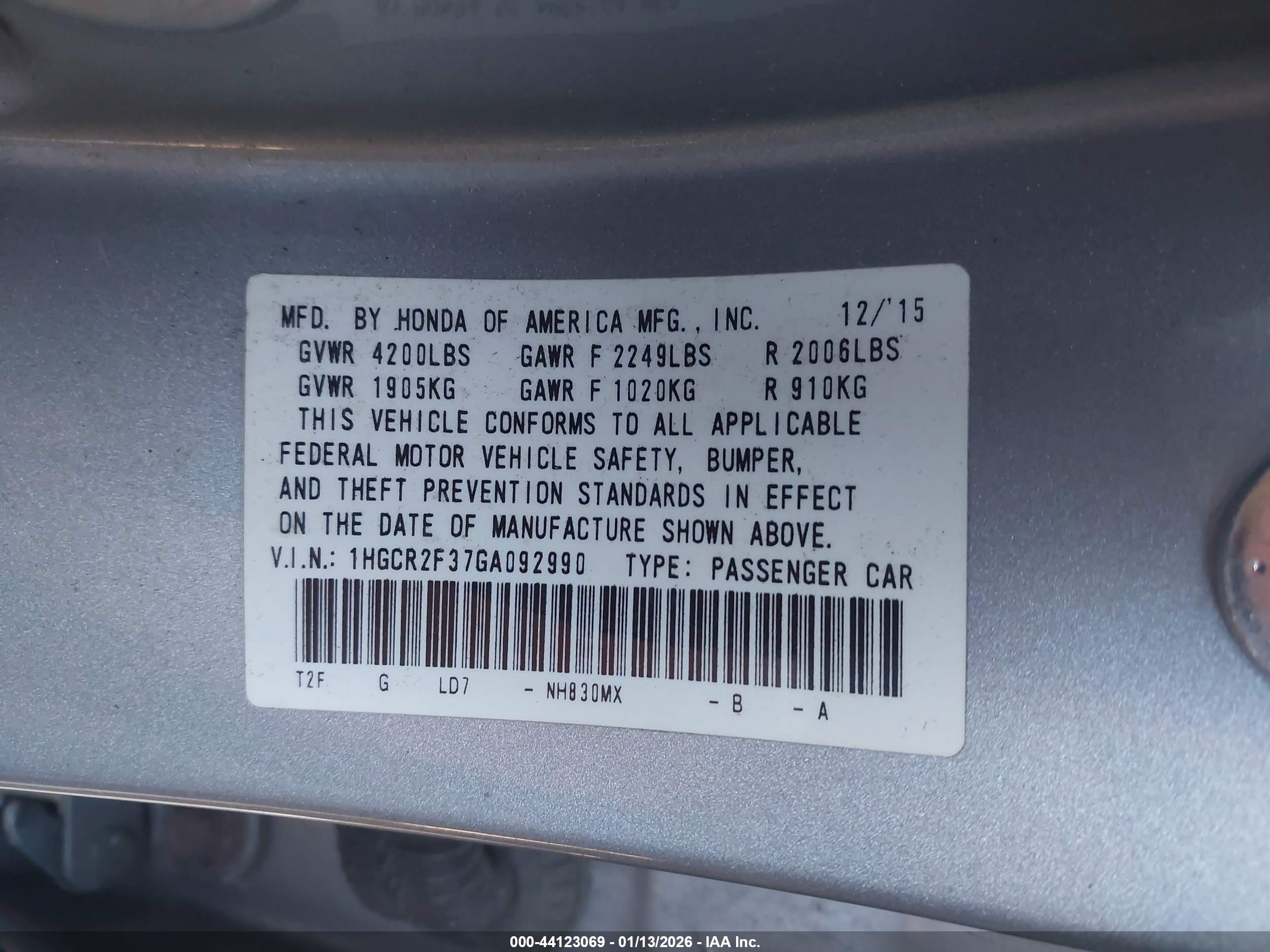 HONDA ACCORD image 9