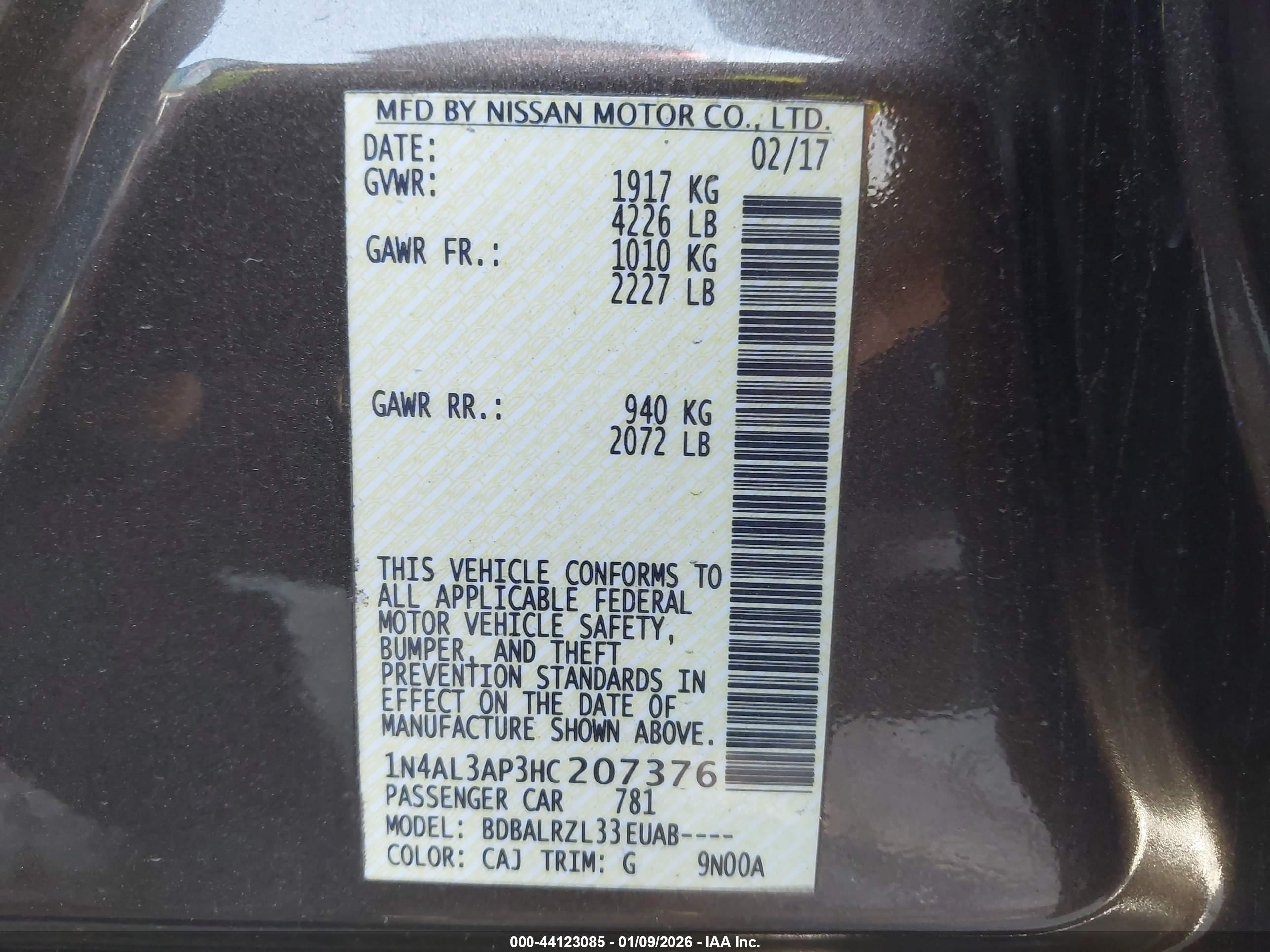NISSAN ALTIMA image 9