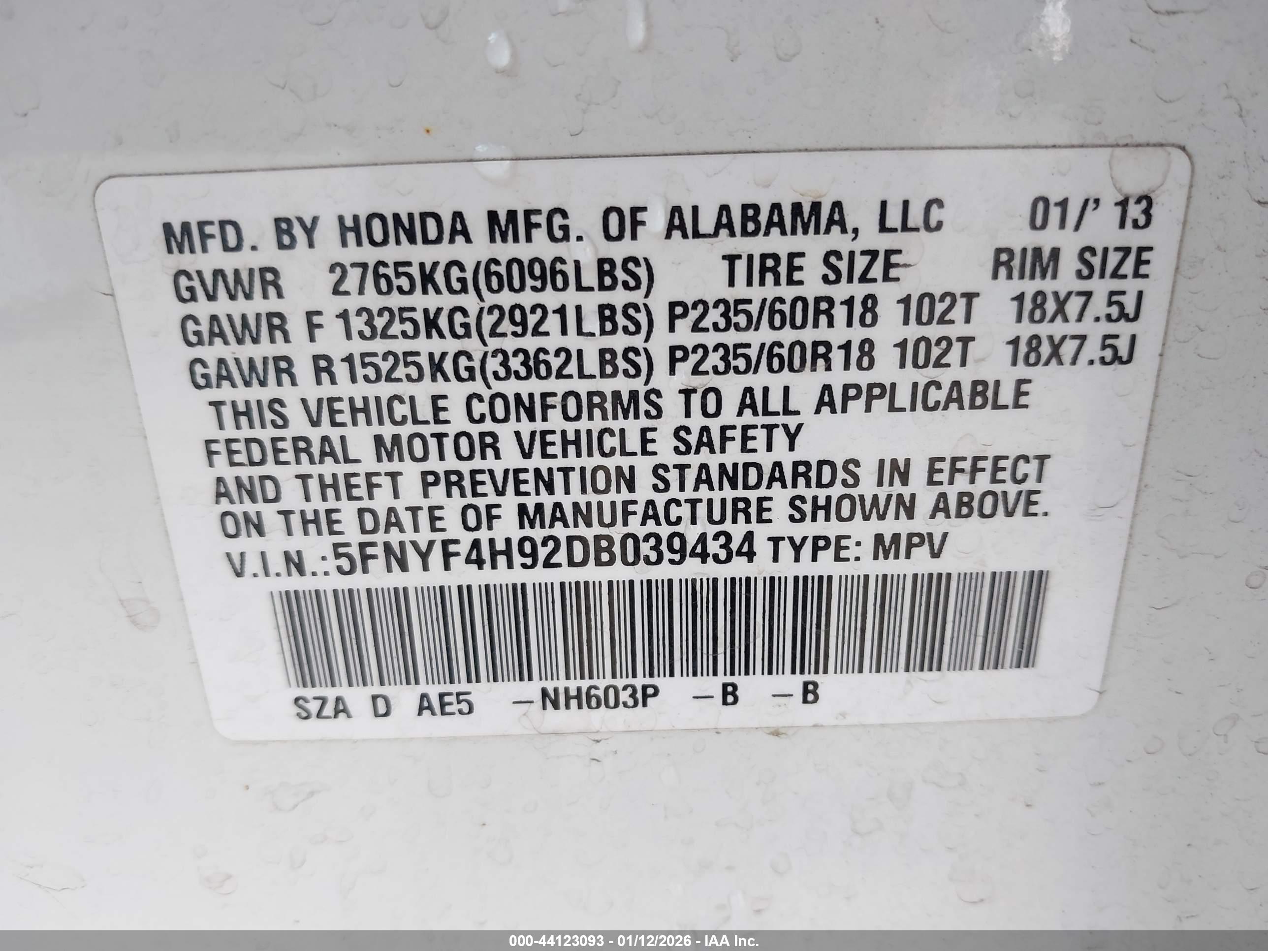 HONDA PILOT image 9
