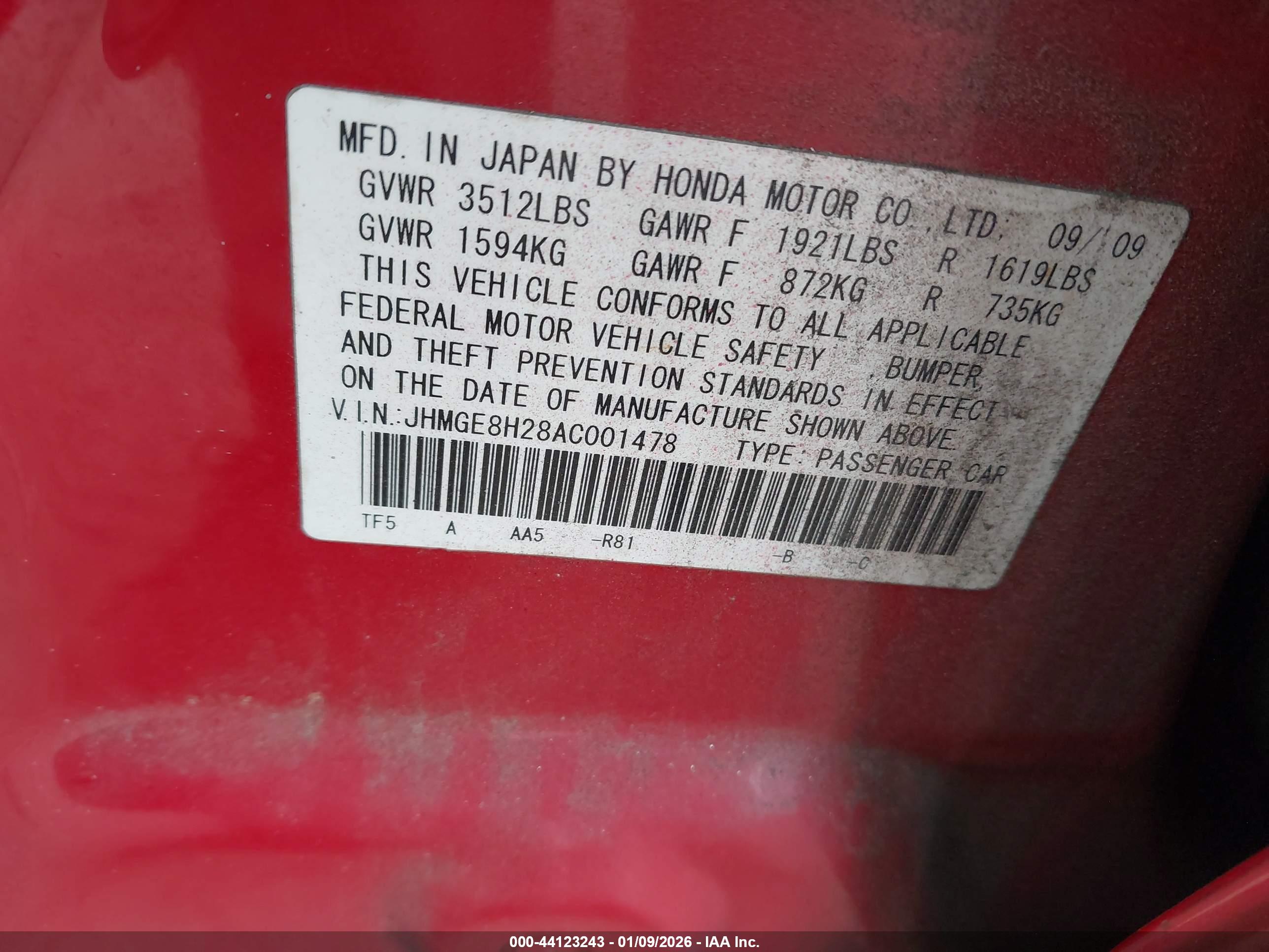 HONDA FIT image 9
