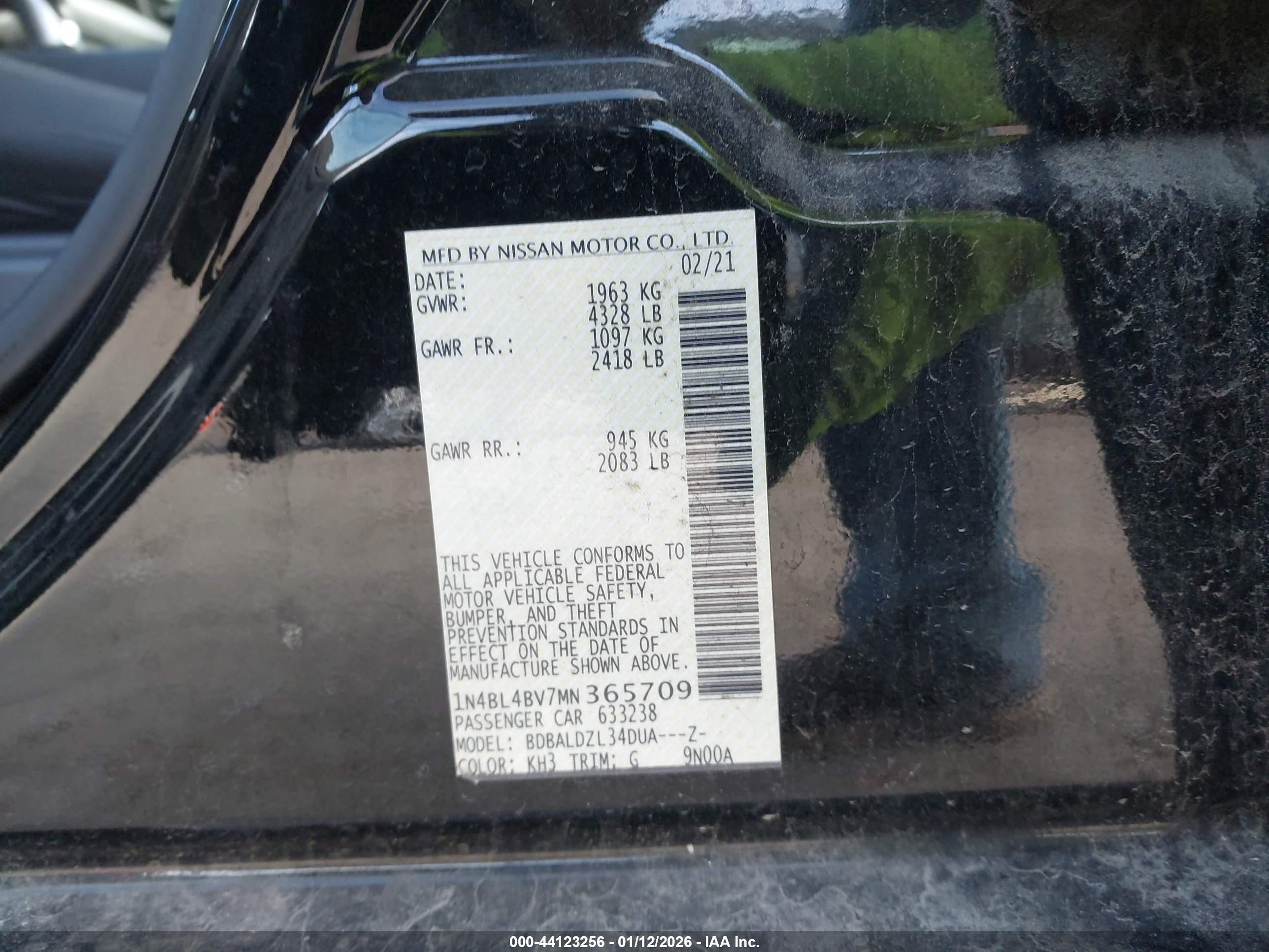 NISSAN ALTIMA image 9