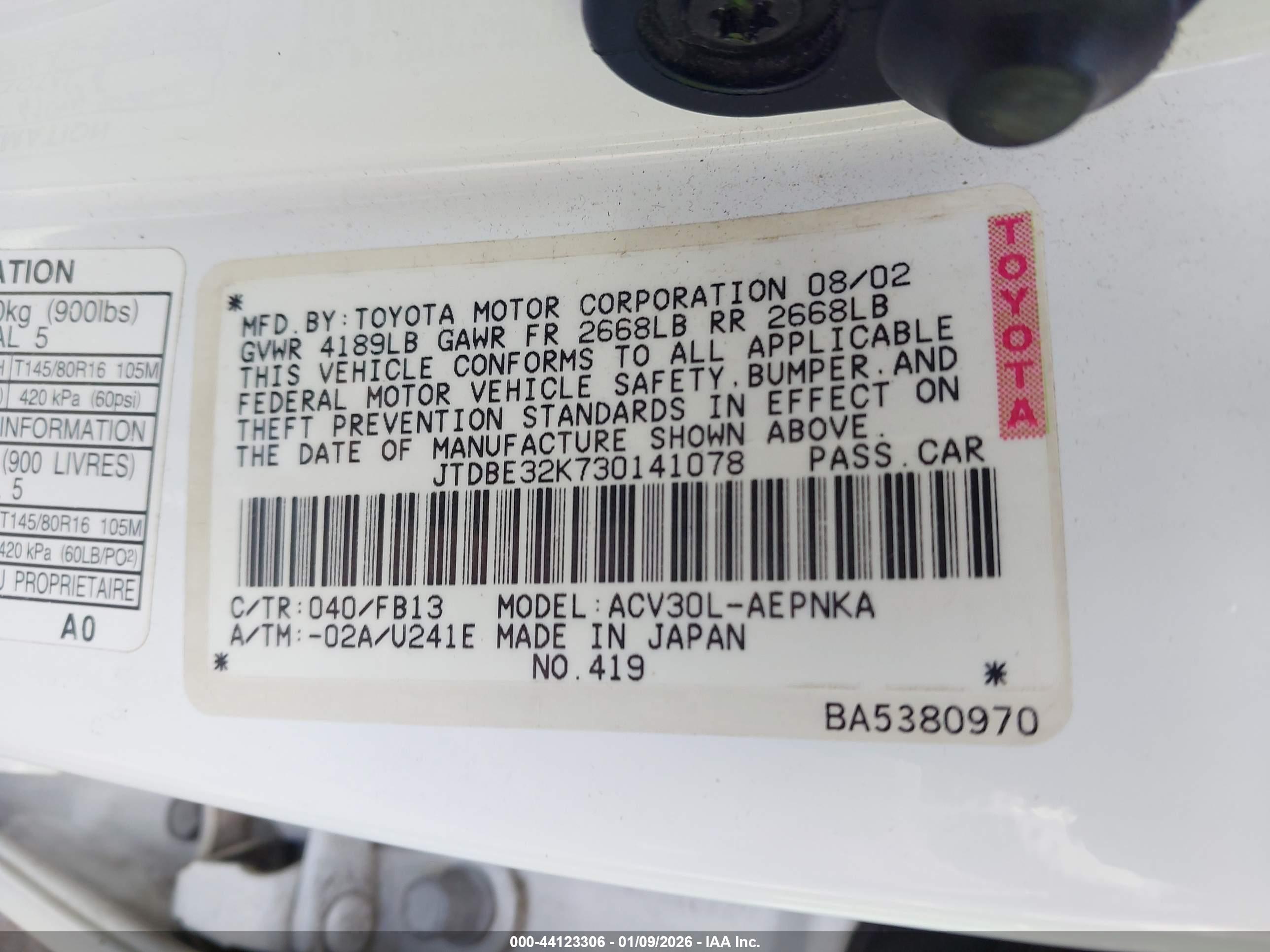 TOYOTA CAMRY image 9