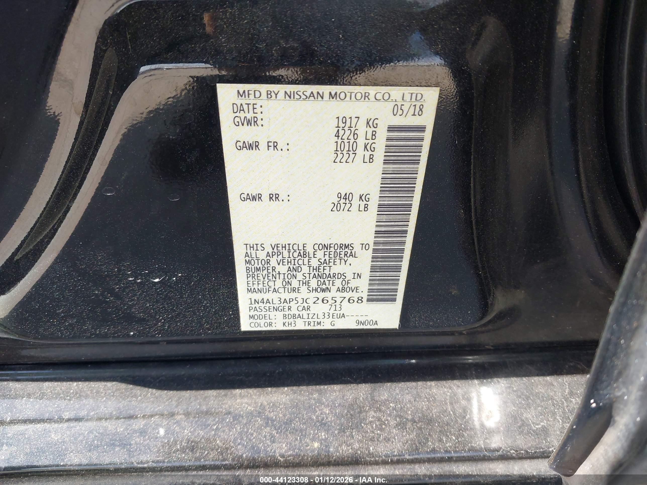 NISSAN ALTIMA image 9