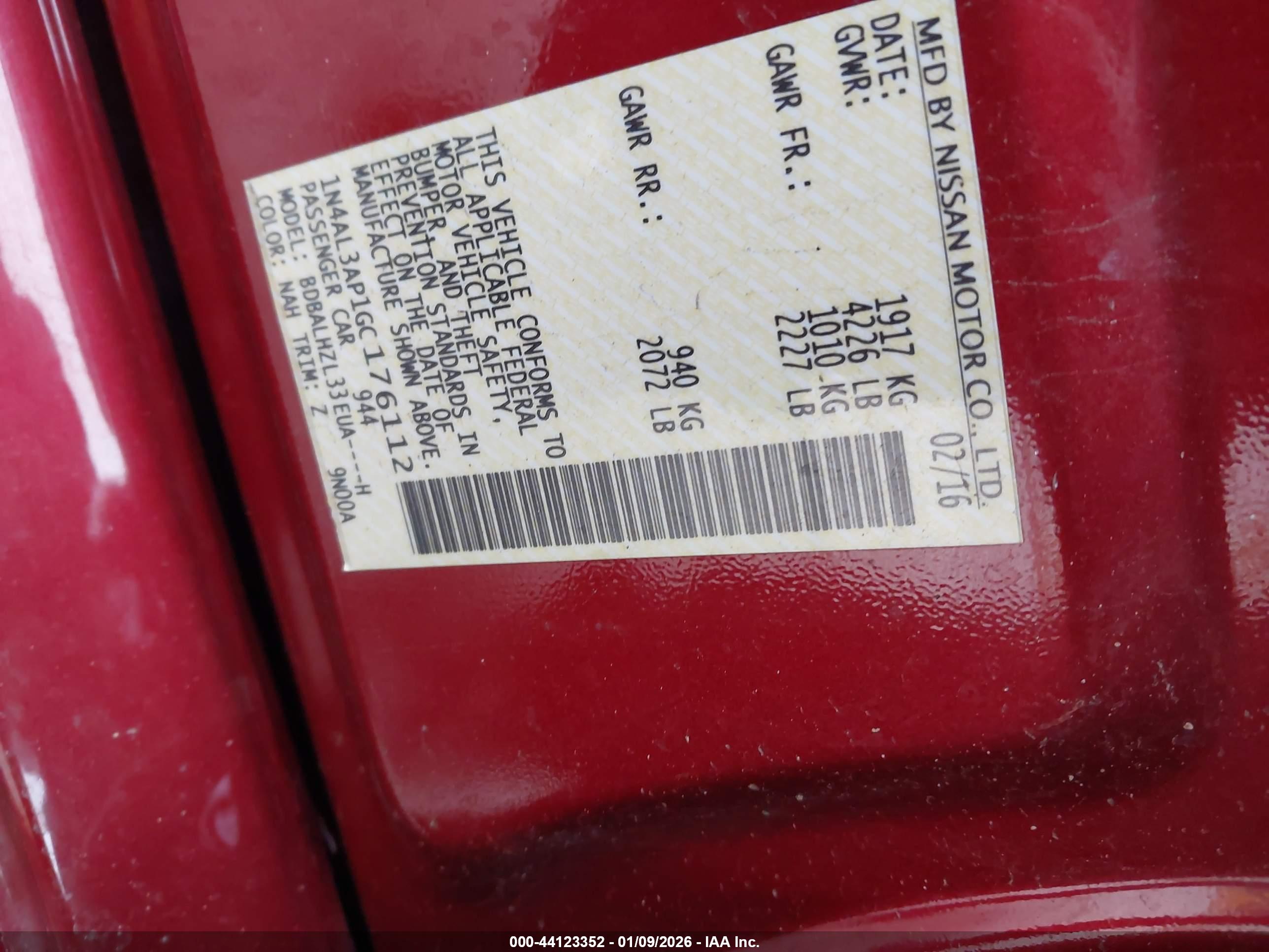 NISSAN ALTIMA image 9