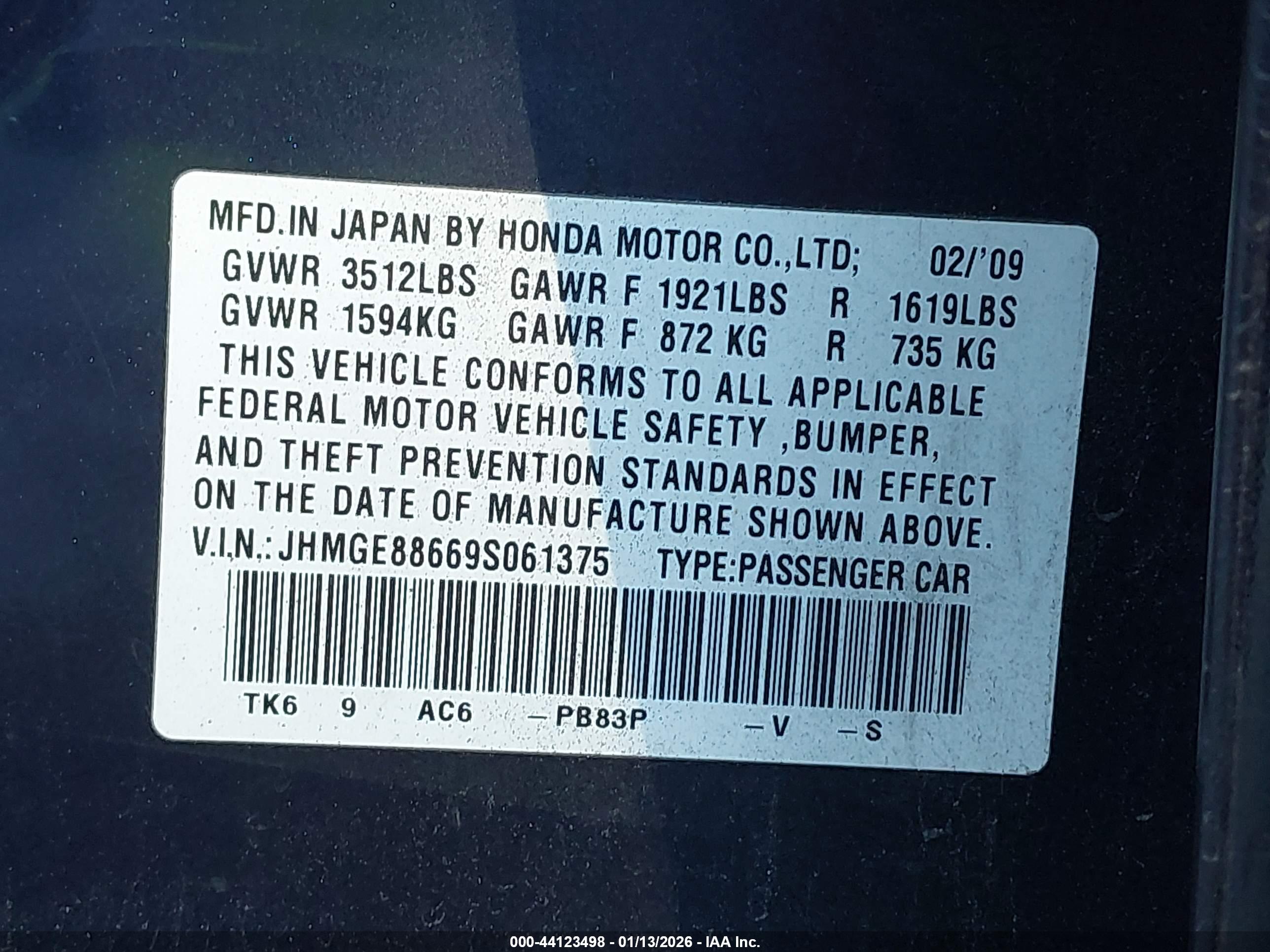 HONDA FIT image 9