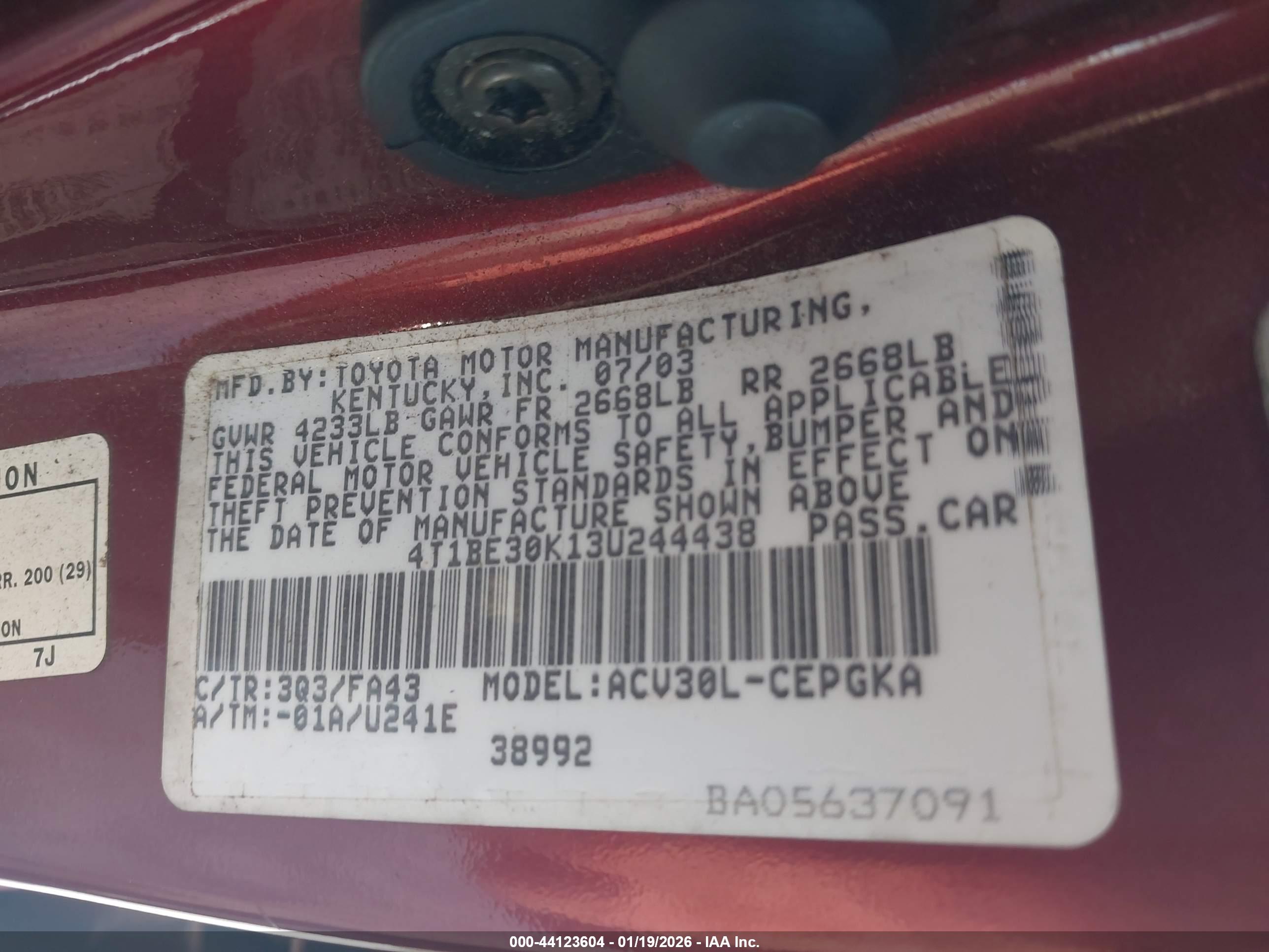 TOYOTA CAMRY image 9