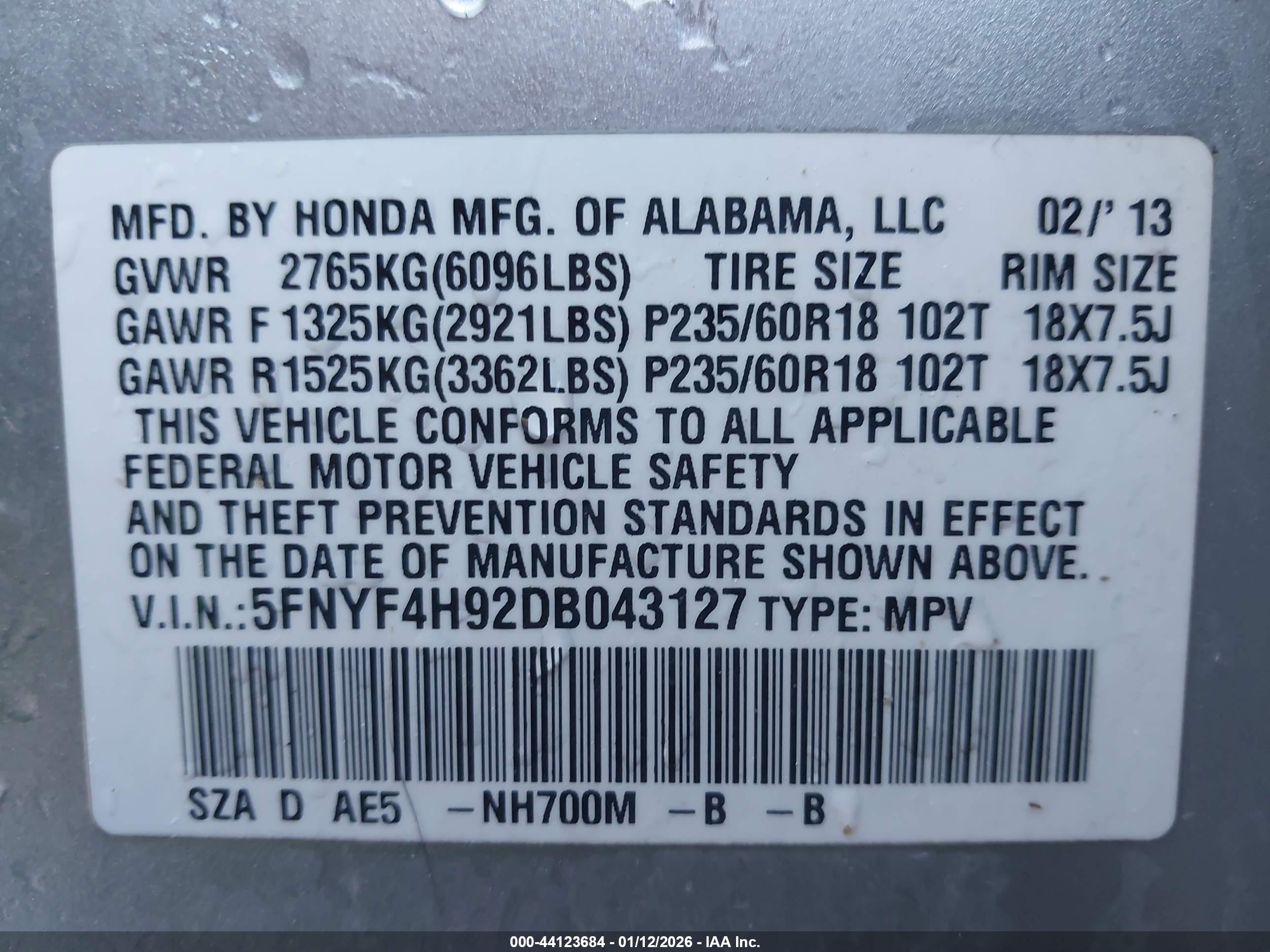 HONDA PILOT image 9