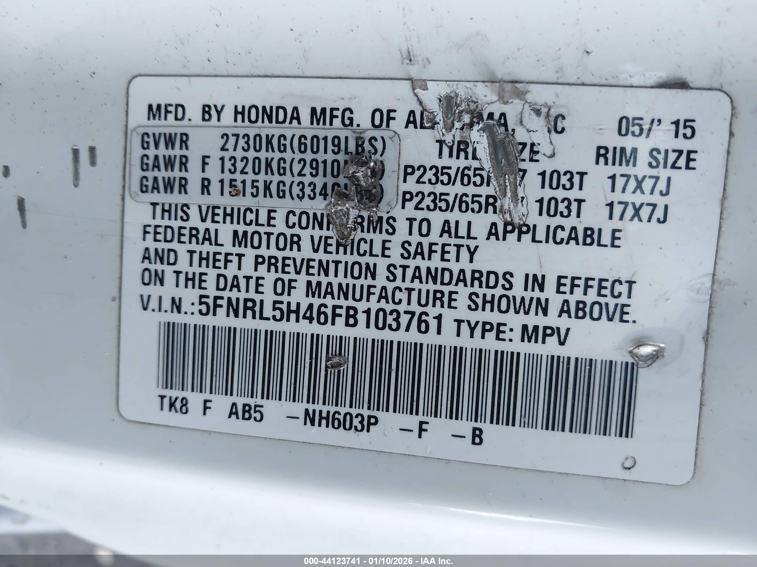 HONDA ODYSSEY image 9