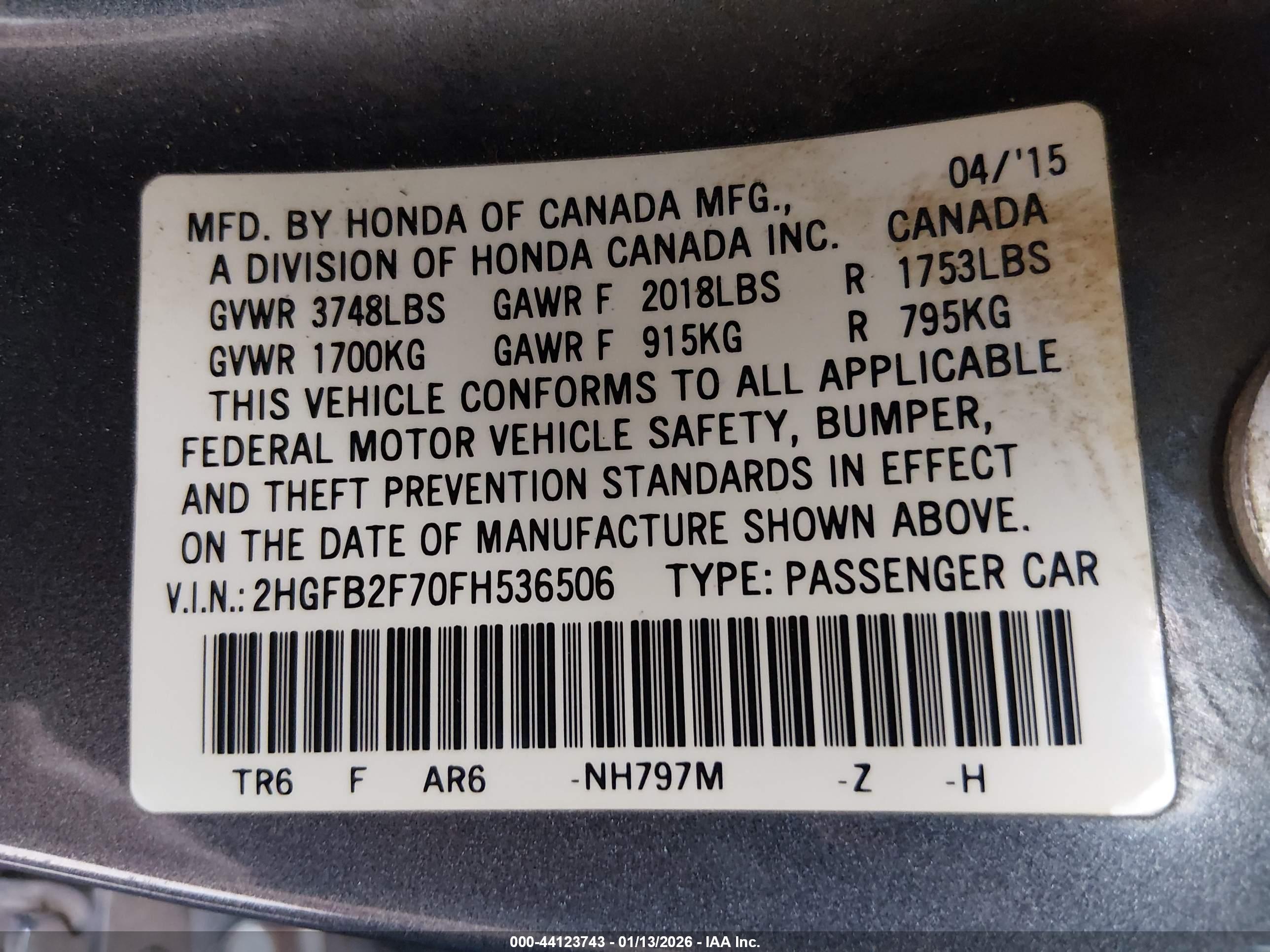 HONDA CIVIC image 9