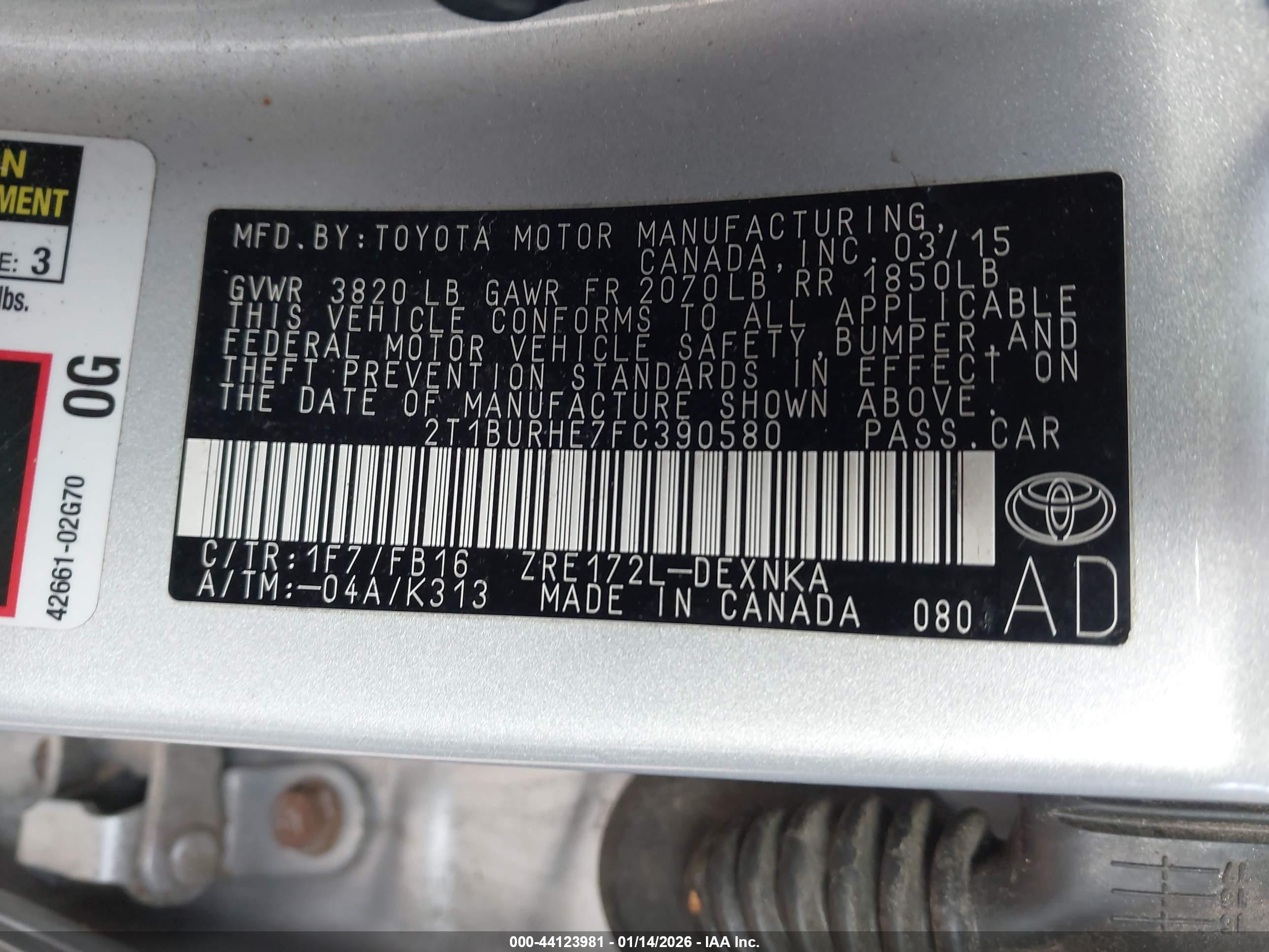 TOYOTA COROLLA image 9