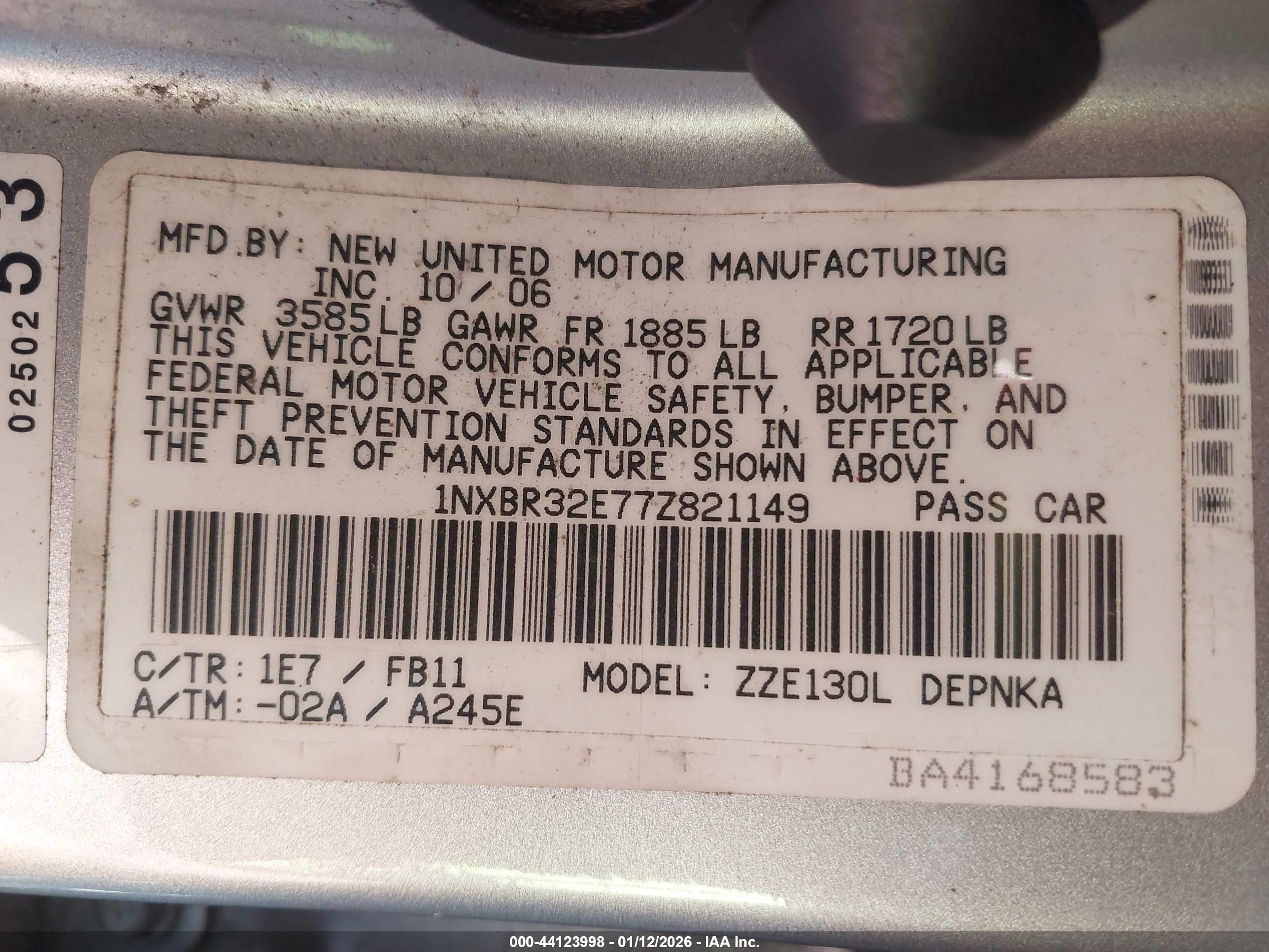 TOYOTA COROLLA image 9