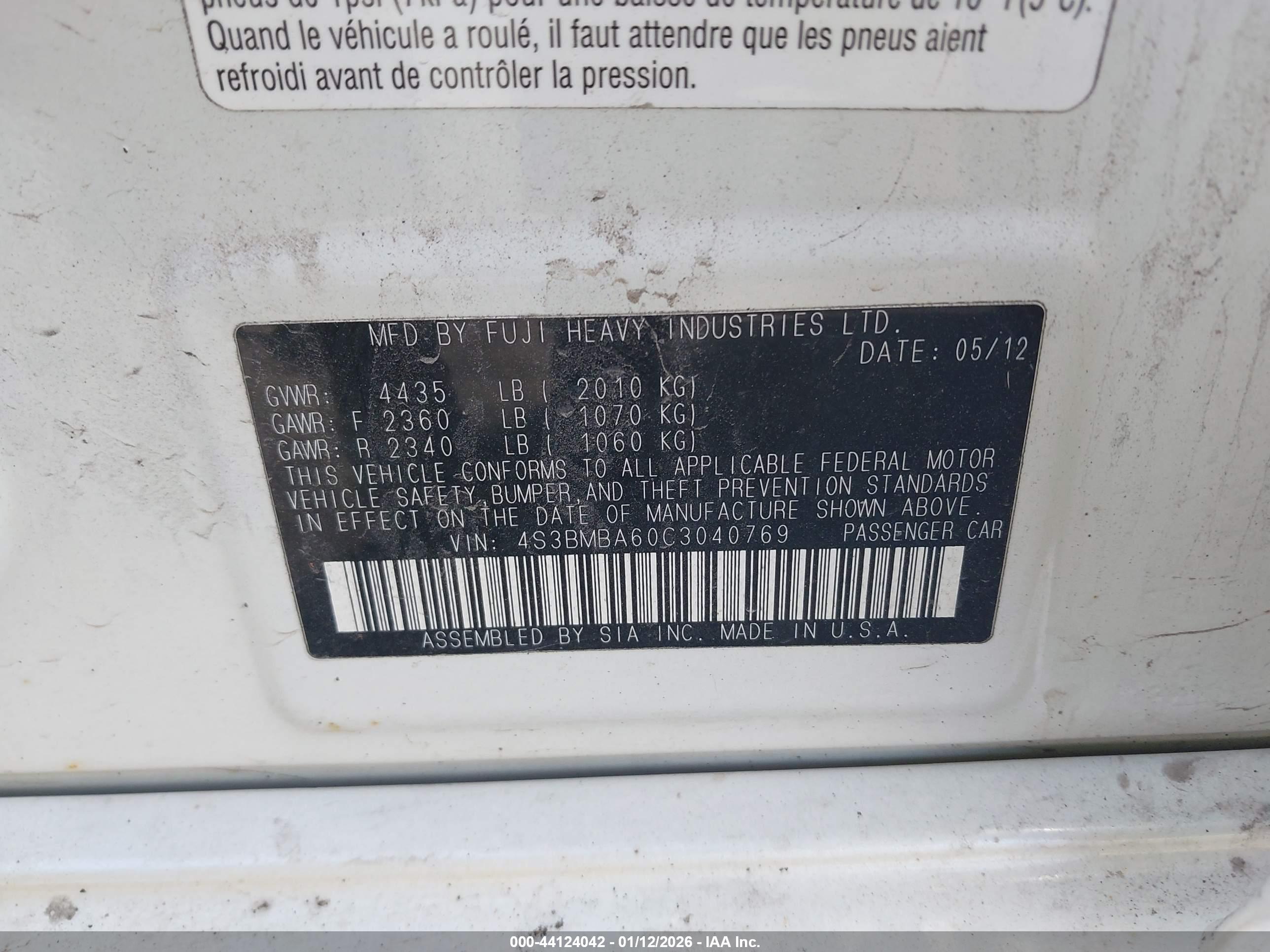 SUBARU LEGACY image 9