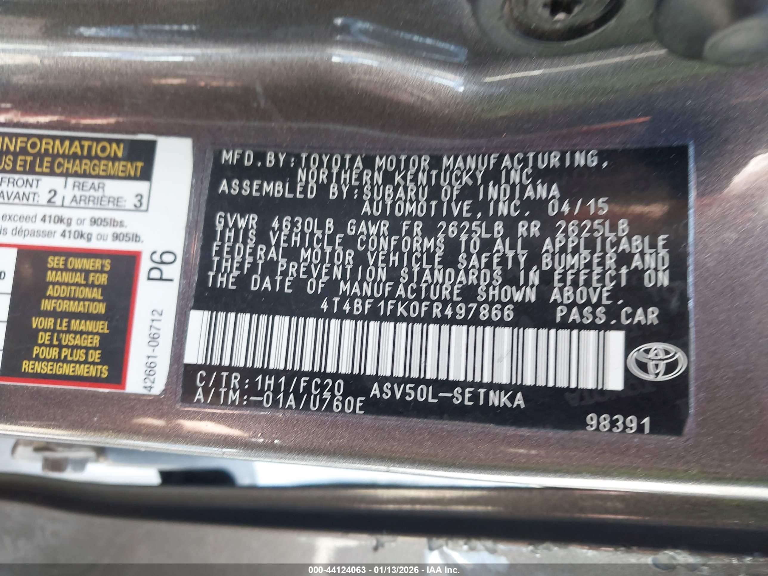 TOYOTA CAMRY image 9
