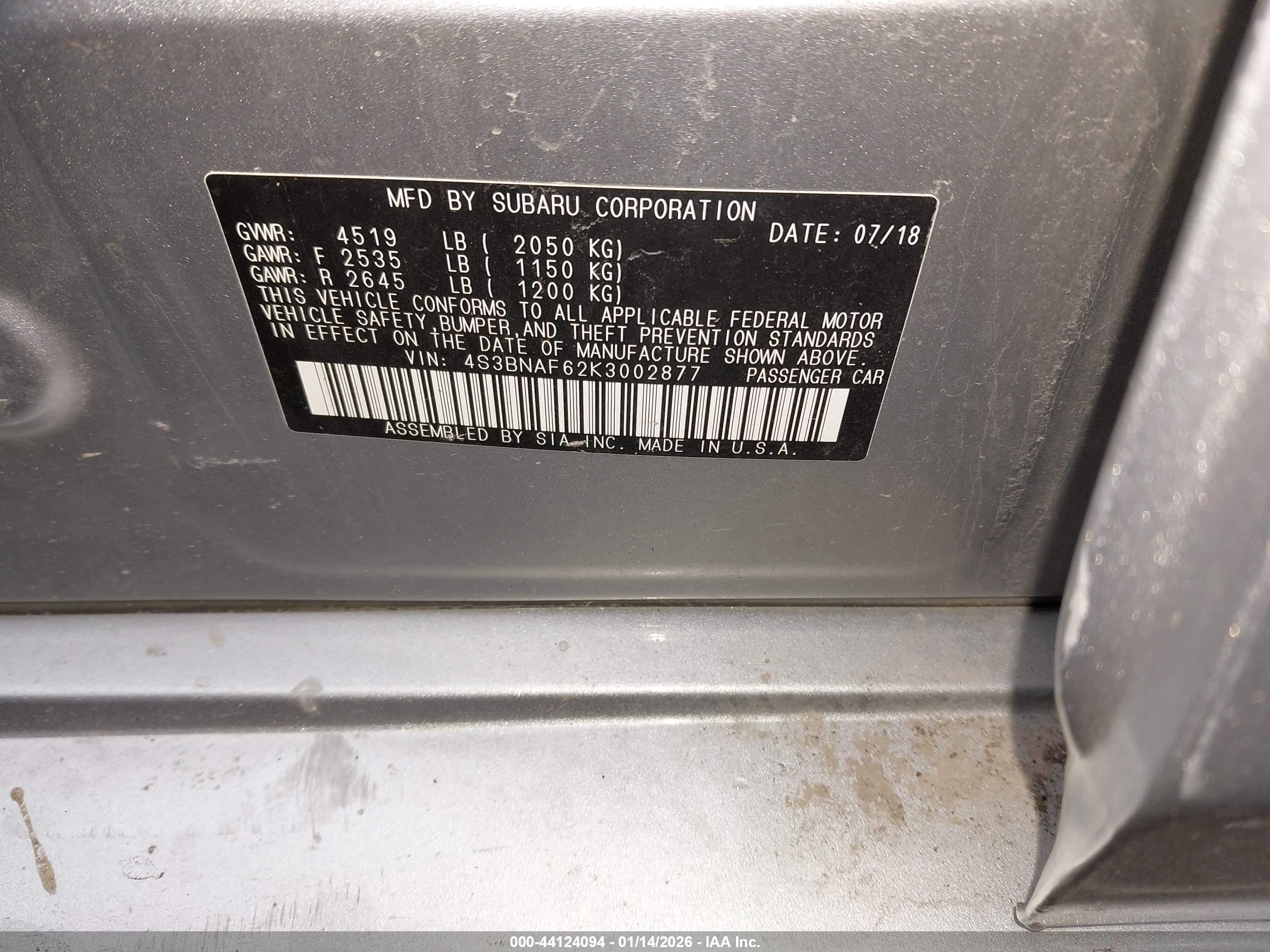 SUBARU LEGACY image 9