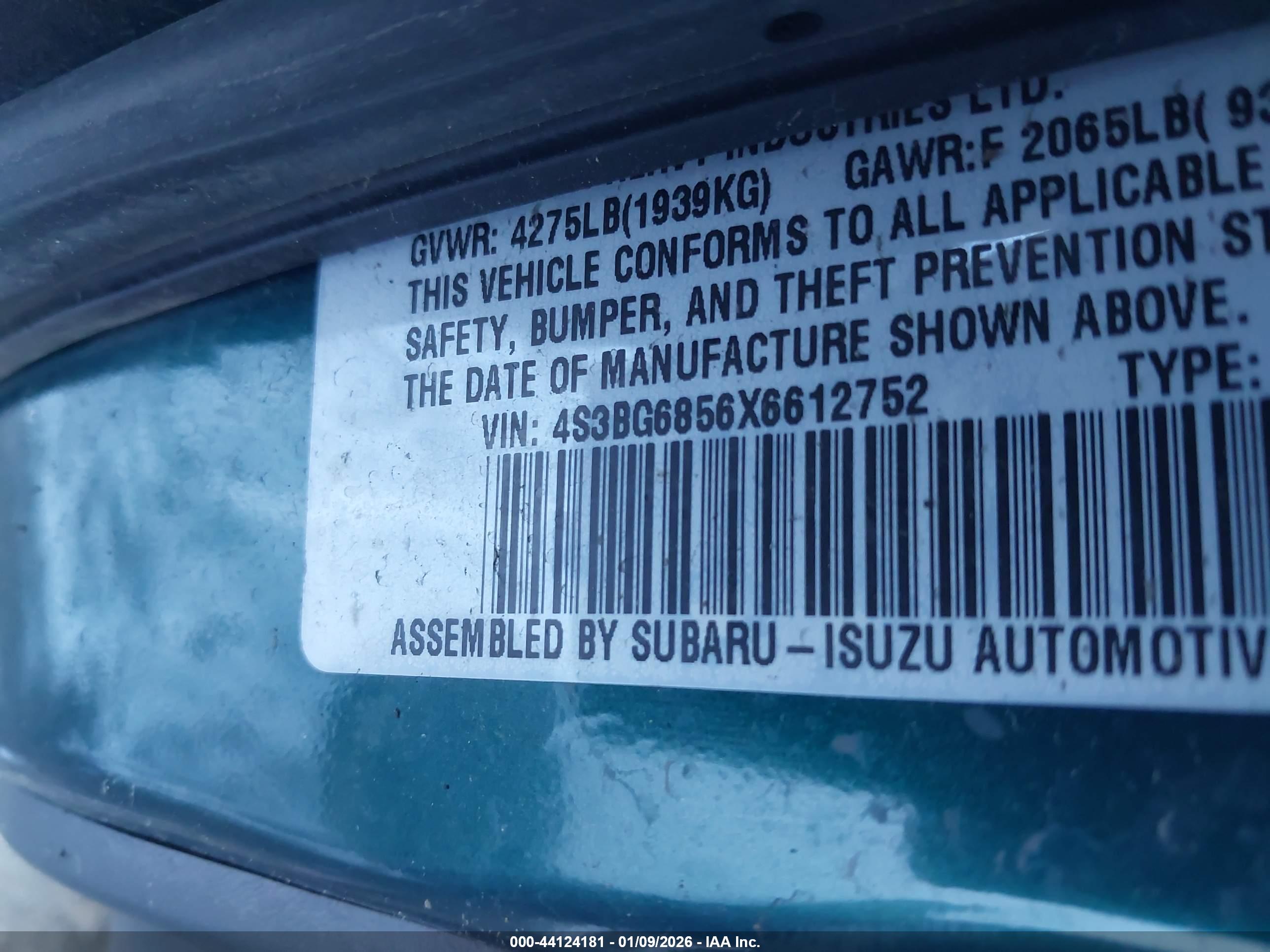 SUBARU LEGACY image 9