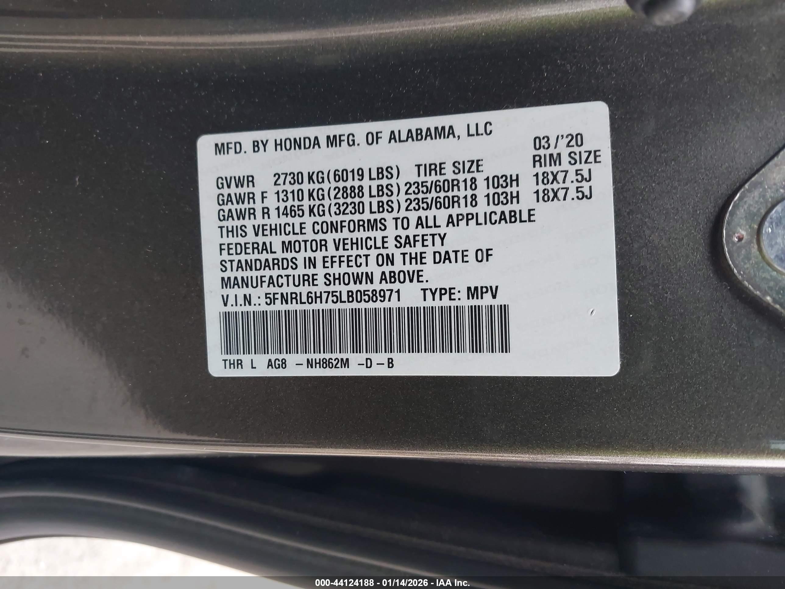 HONDA ODYSSEY image 9