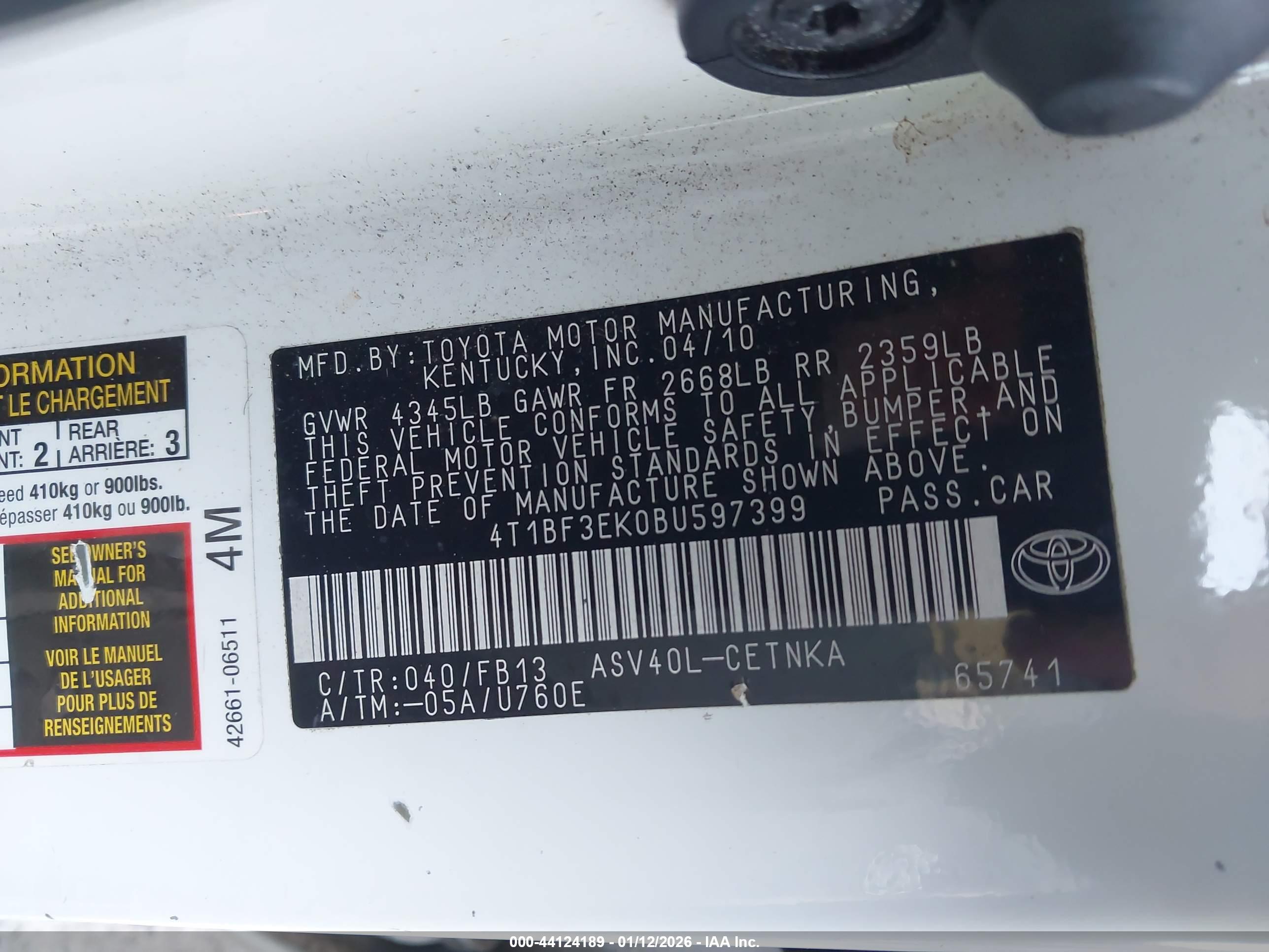 TOYOTA CAMRY image 9
