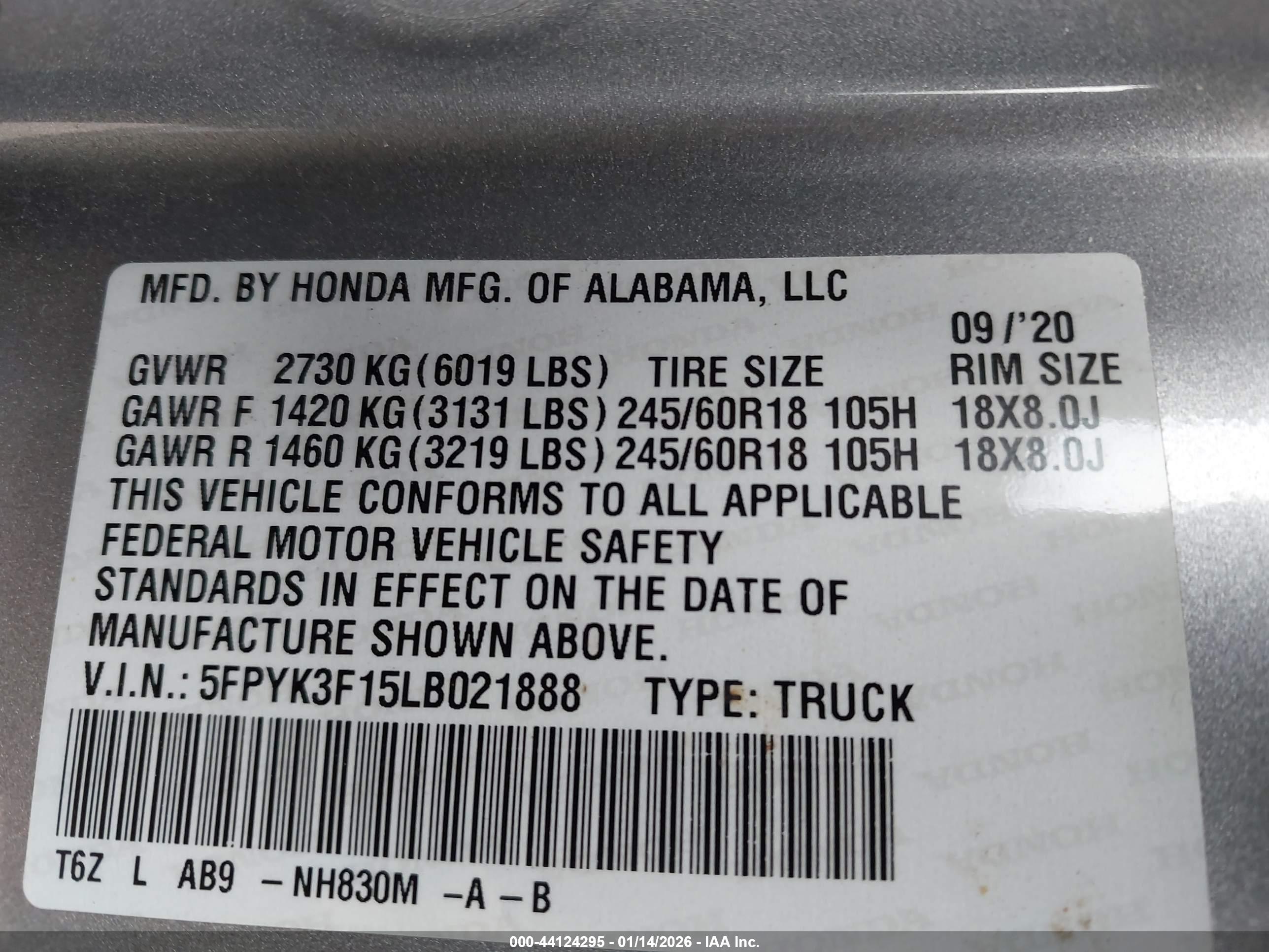 HONDA RIDGELINE image 9