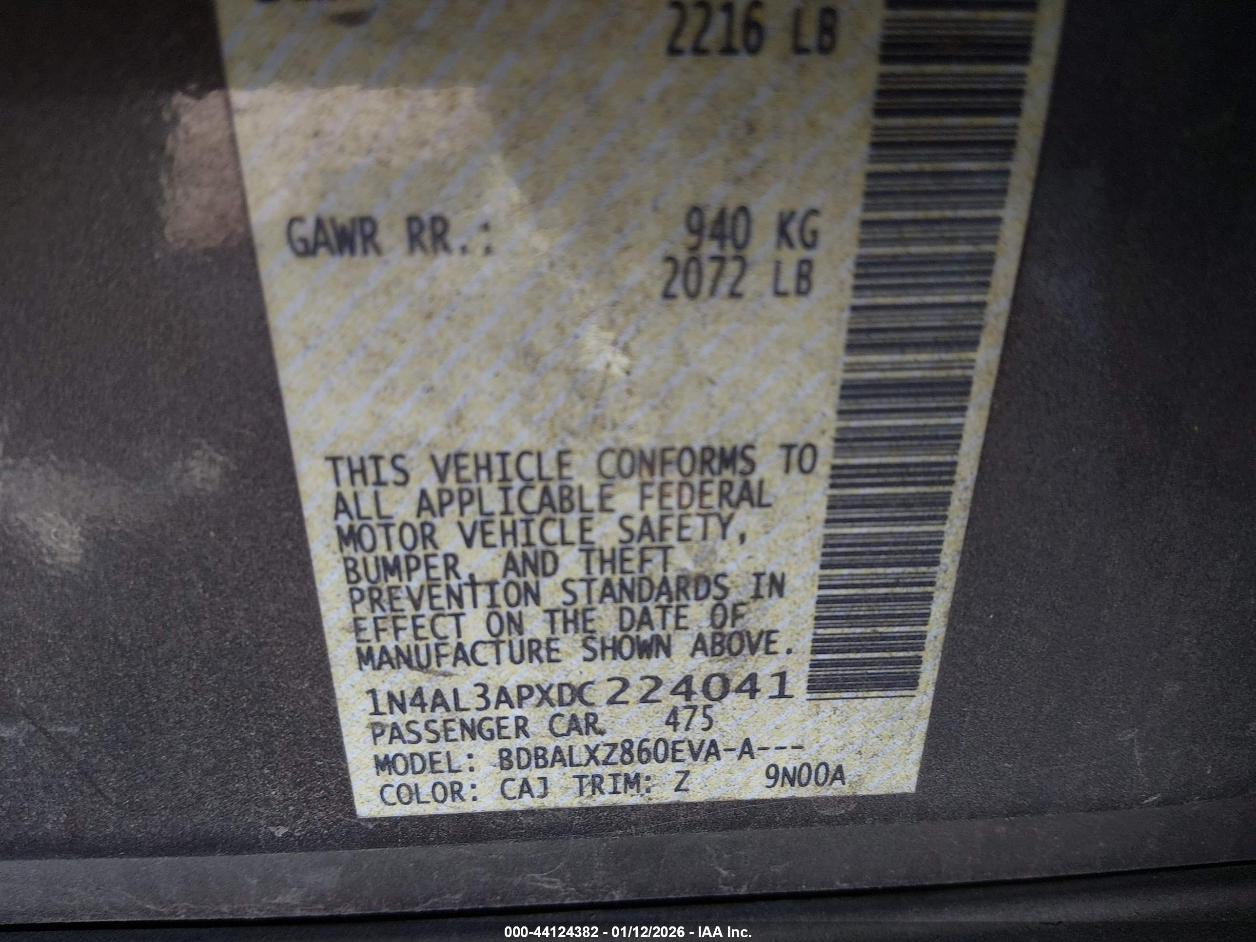NISSAN ALTIMA image 9