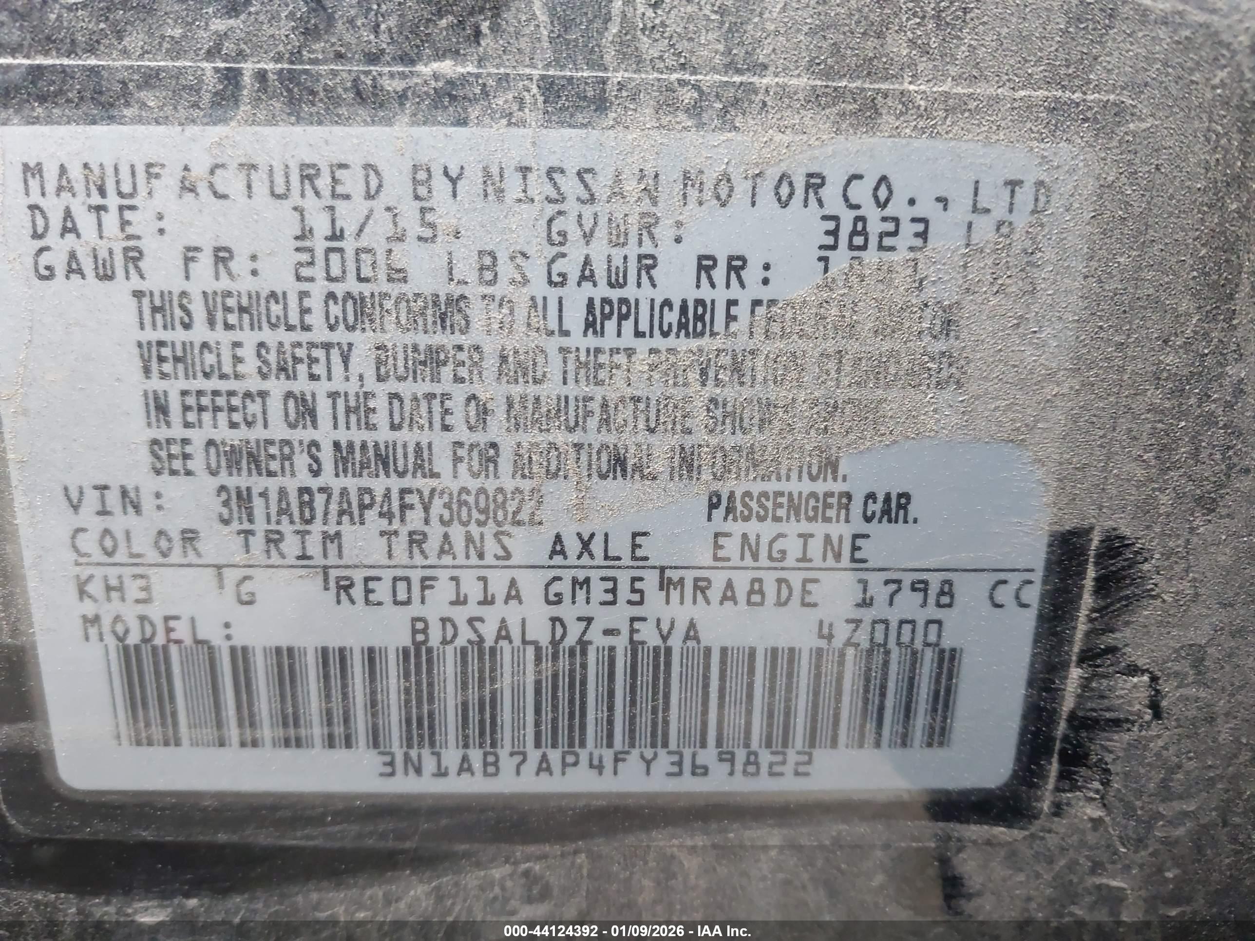 NISSAN SENTRA image 9
