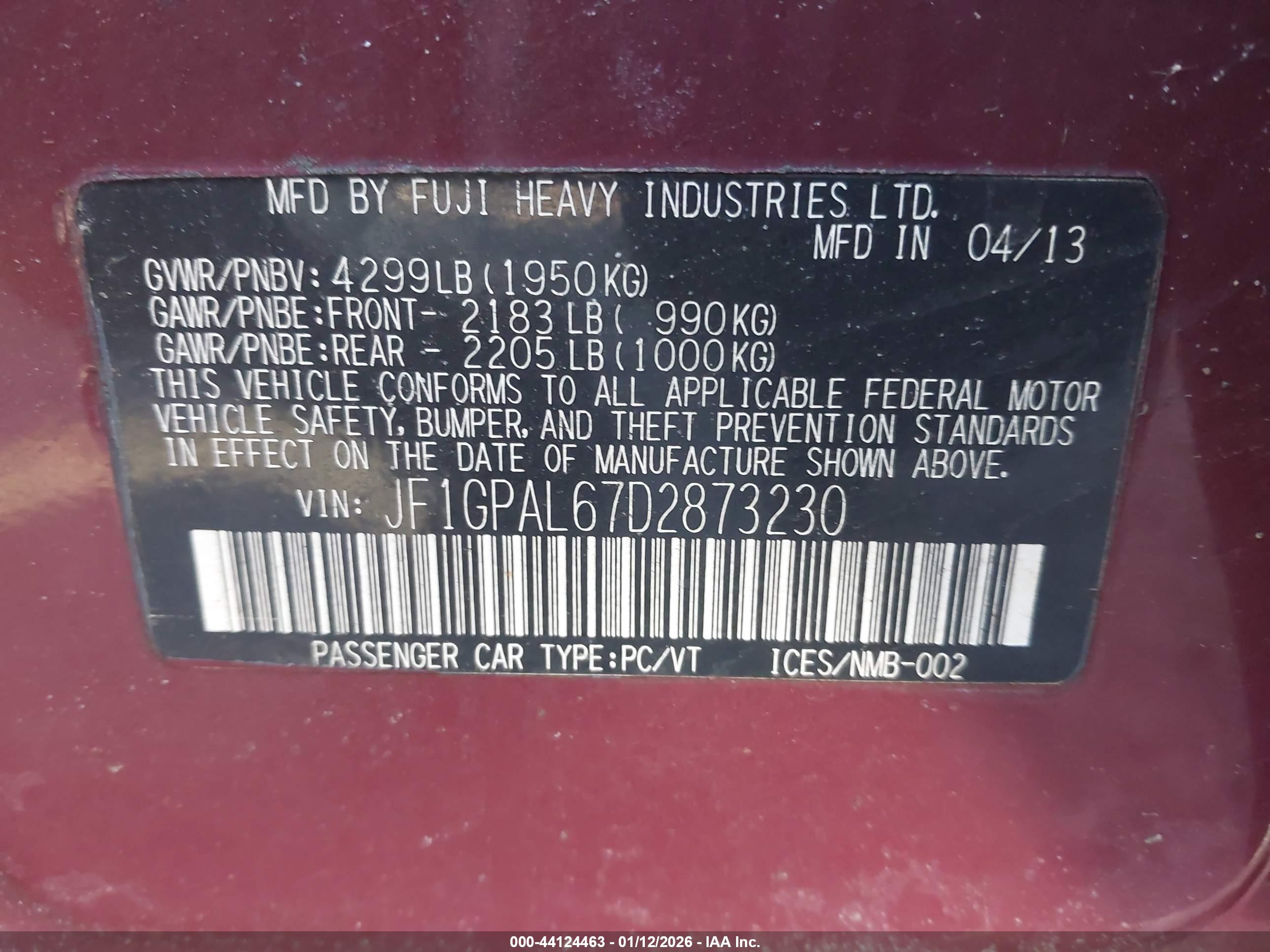 SUBARU IMPREZA image 9