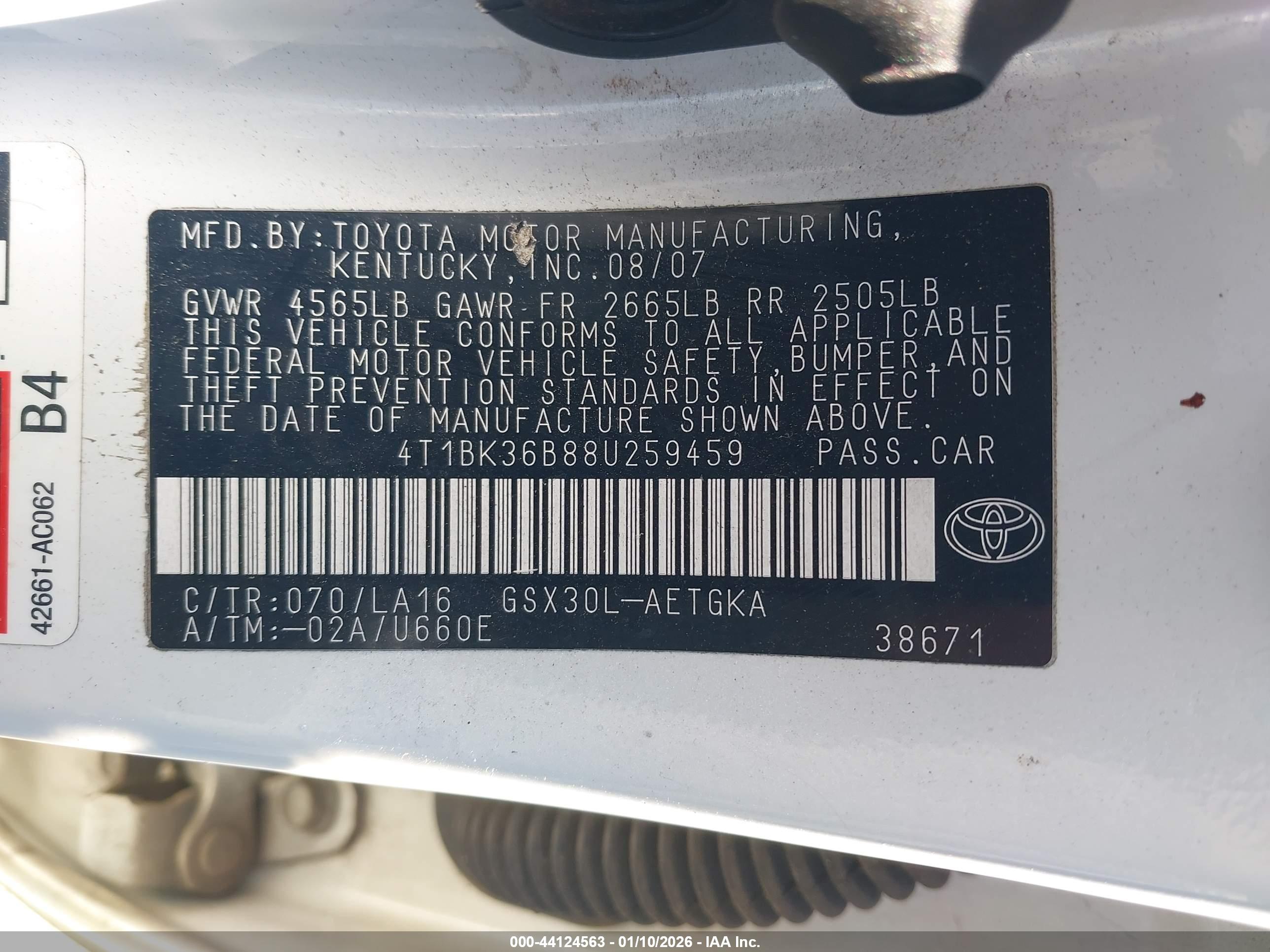 TOYOTA AVALON image 9