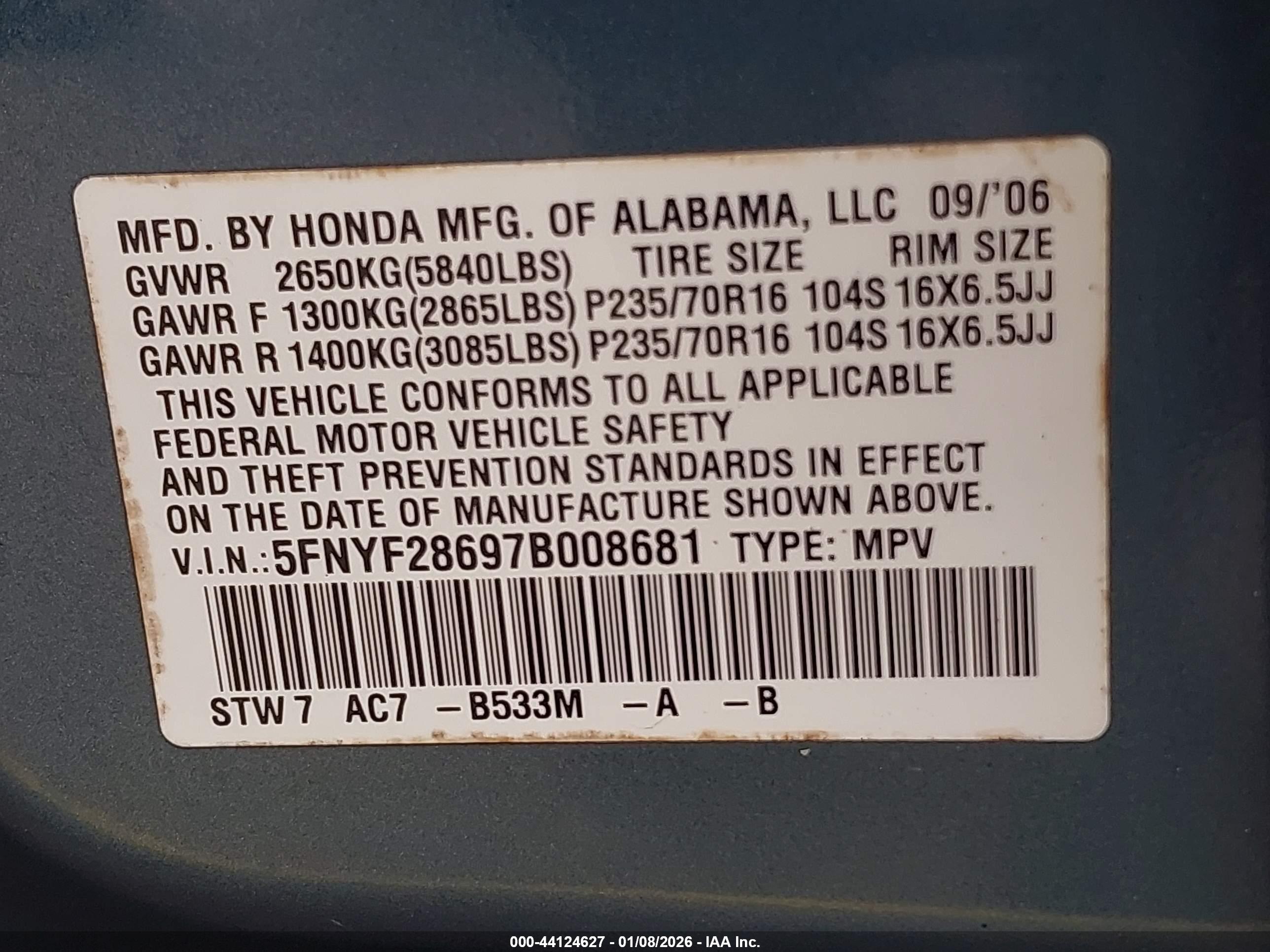HONDA PILOT image 9