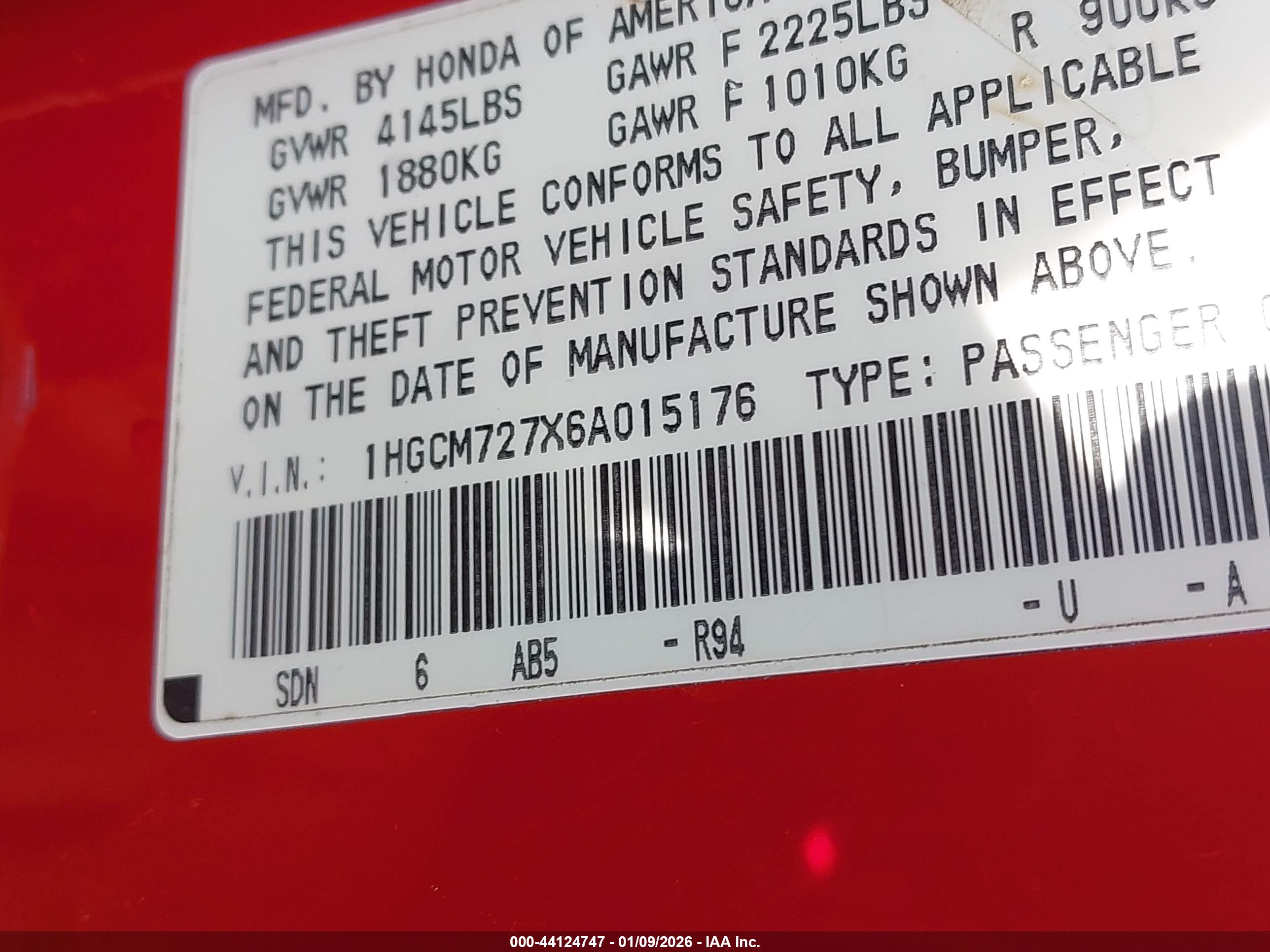 HONDA ACCORD image 9