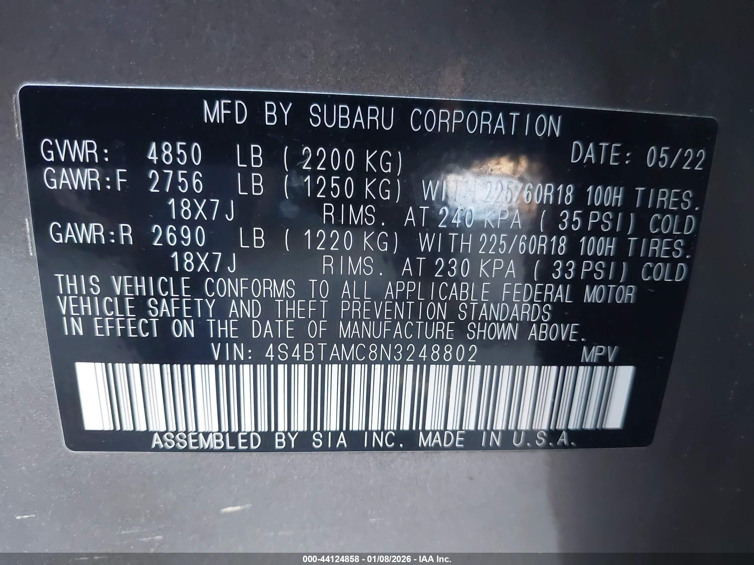 SUBARU OUTBACK image 9