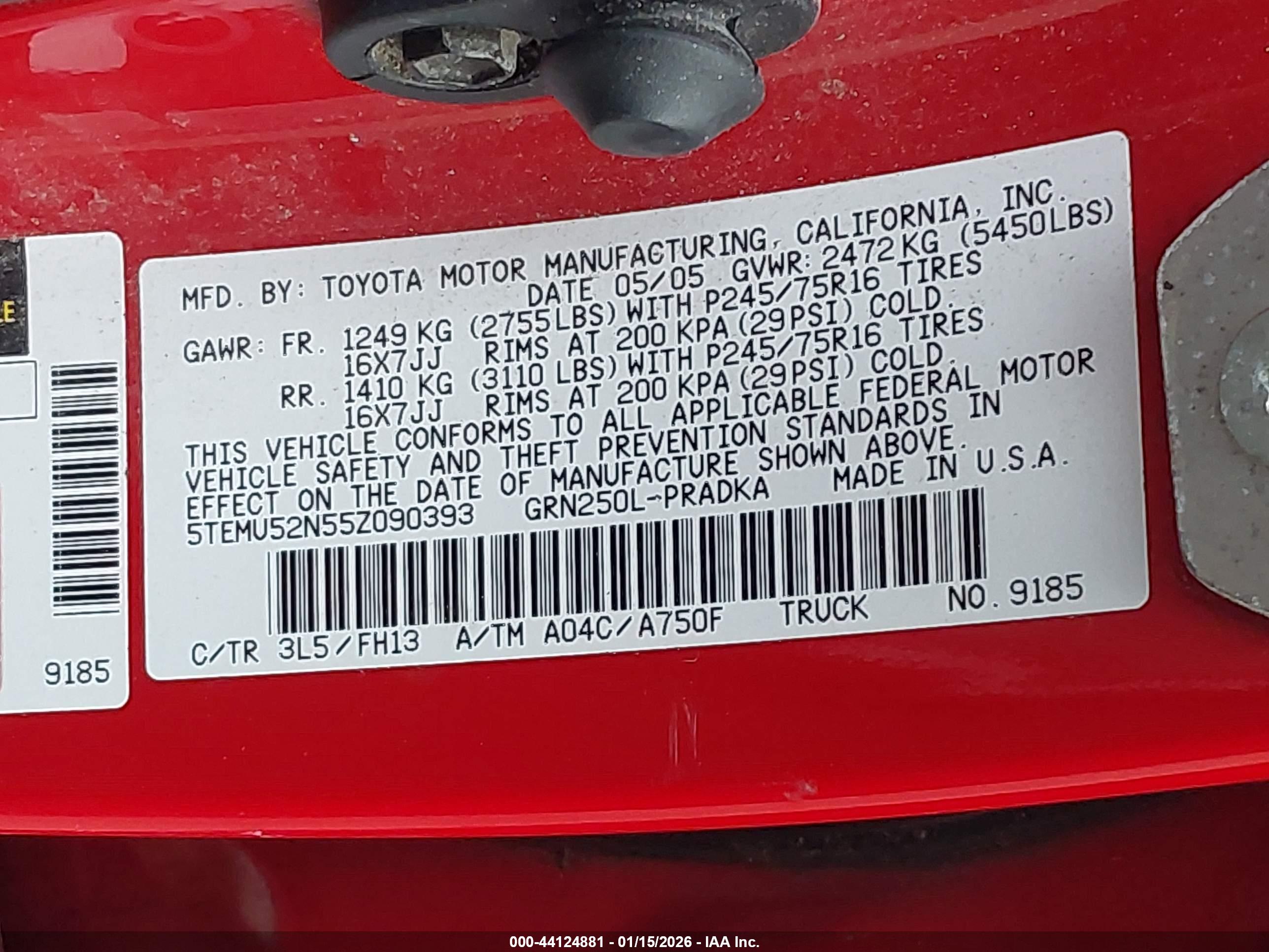TOYOTA TACOMA image 9